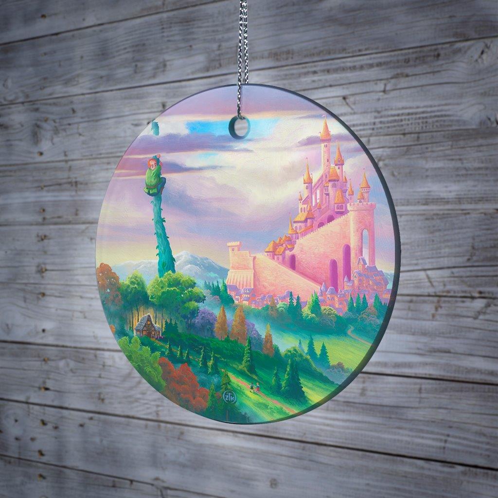 Zac Kinkade (Storybook Land-Beanstalk) StarFire Prints Hanging Glass Print SPCIR1204