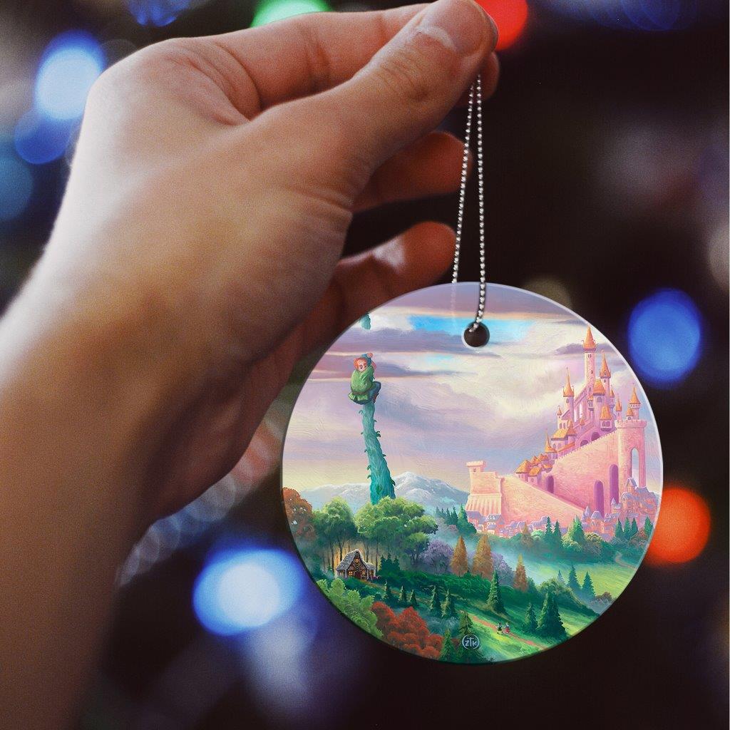 Zac Kinkade (Storybook Land-Beanstalk) StarFire Prints Hanging Glass Print SPCIR1204