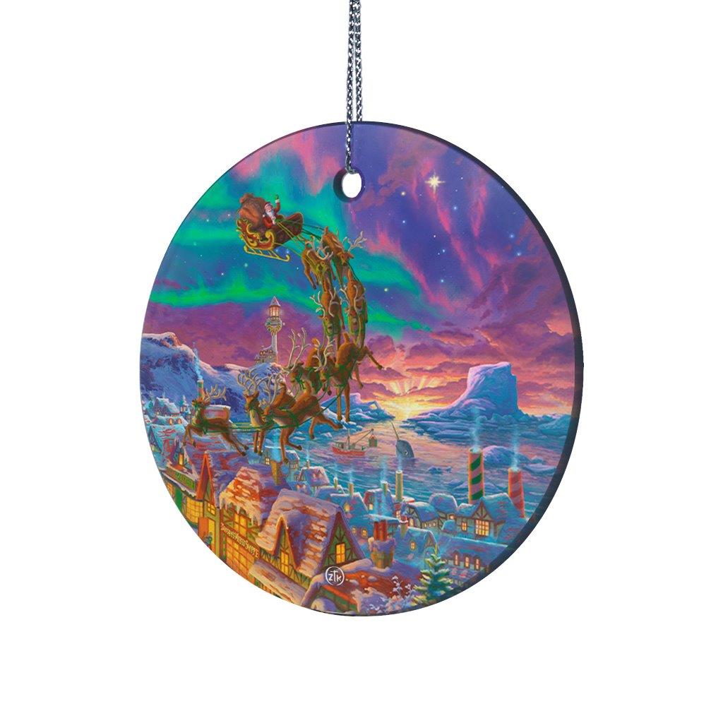 Zac Kinkade (Santas North Pole - Santa) StarFire Prints™ Hanging Glass Print SPCIR1205