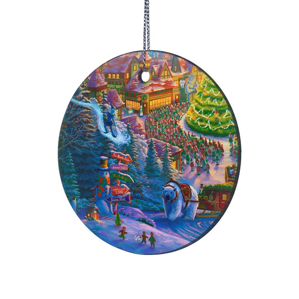 Zac Kinkade (Santas North Pole - Polar Bear) StarFire Prints™ Hanging Glass Print SPCIR1208