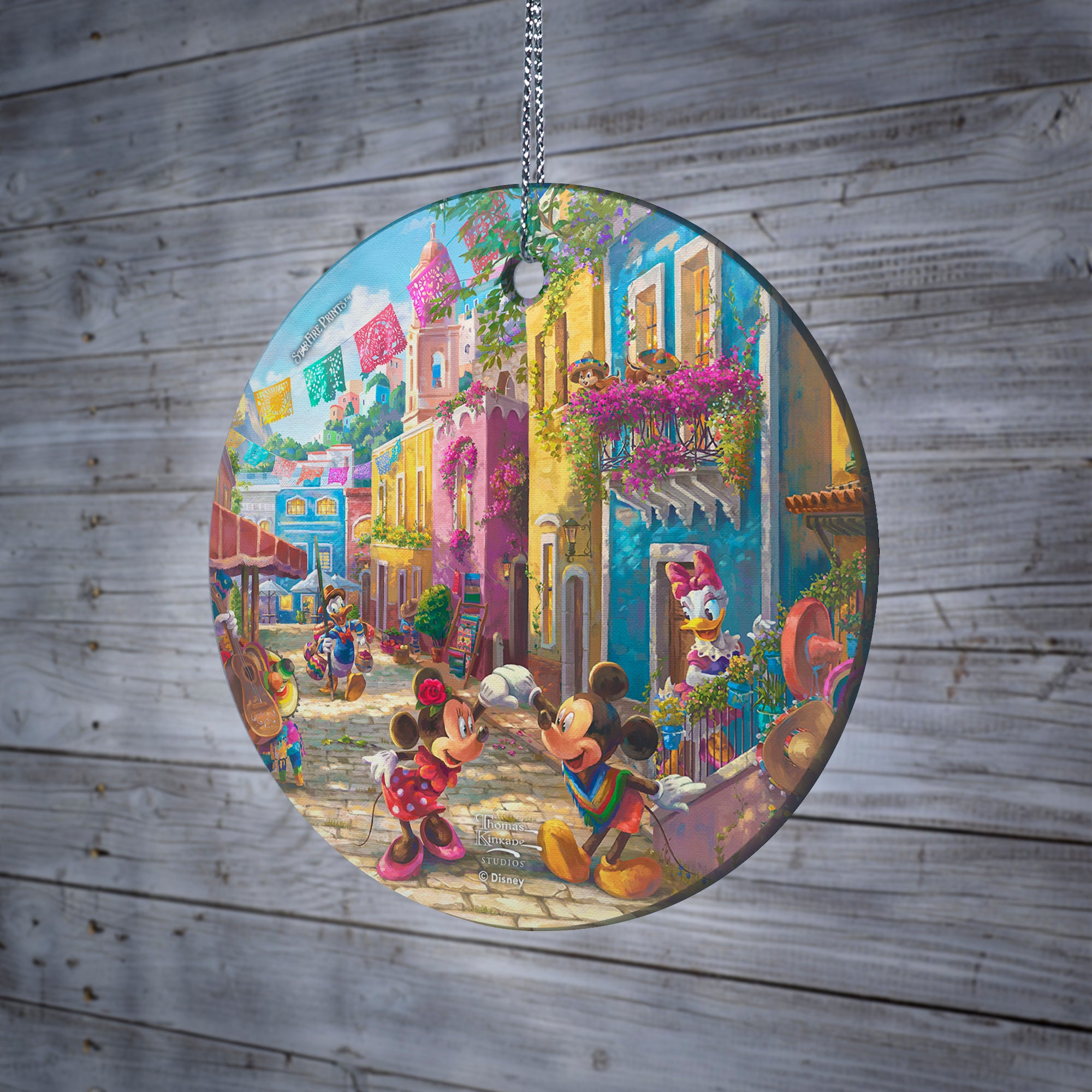 Disney (Mickey and Minnie in Mexico) StarFire Prints™ Hanging Glass Print SPCIR1224