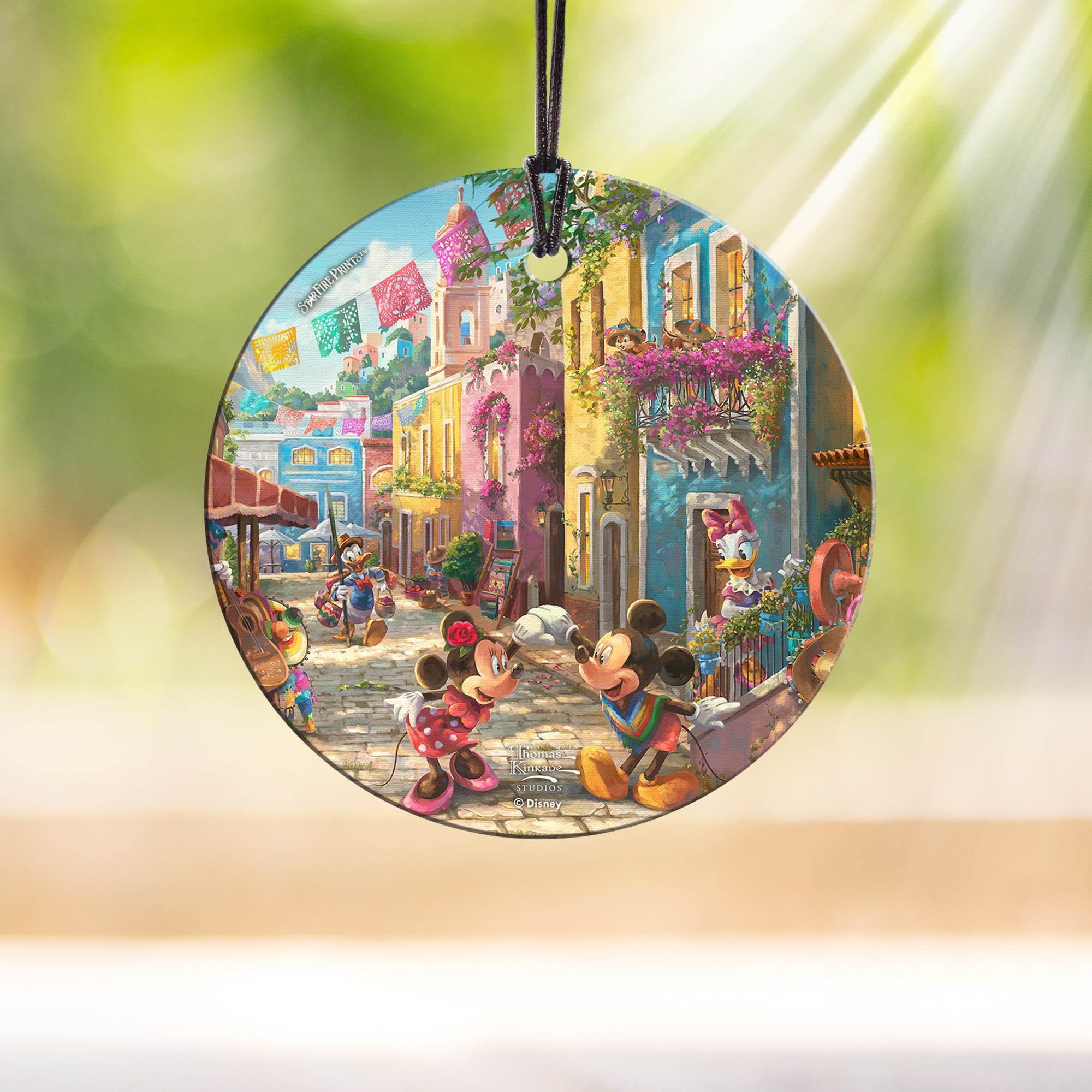 Disney (Mickey and Minnie in Mexico) StarFire Prints™ Hanging Glass Print SPCIR1224