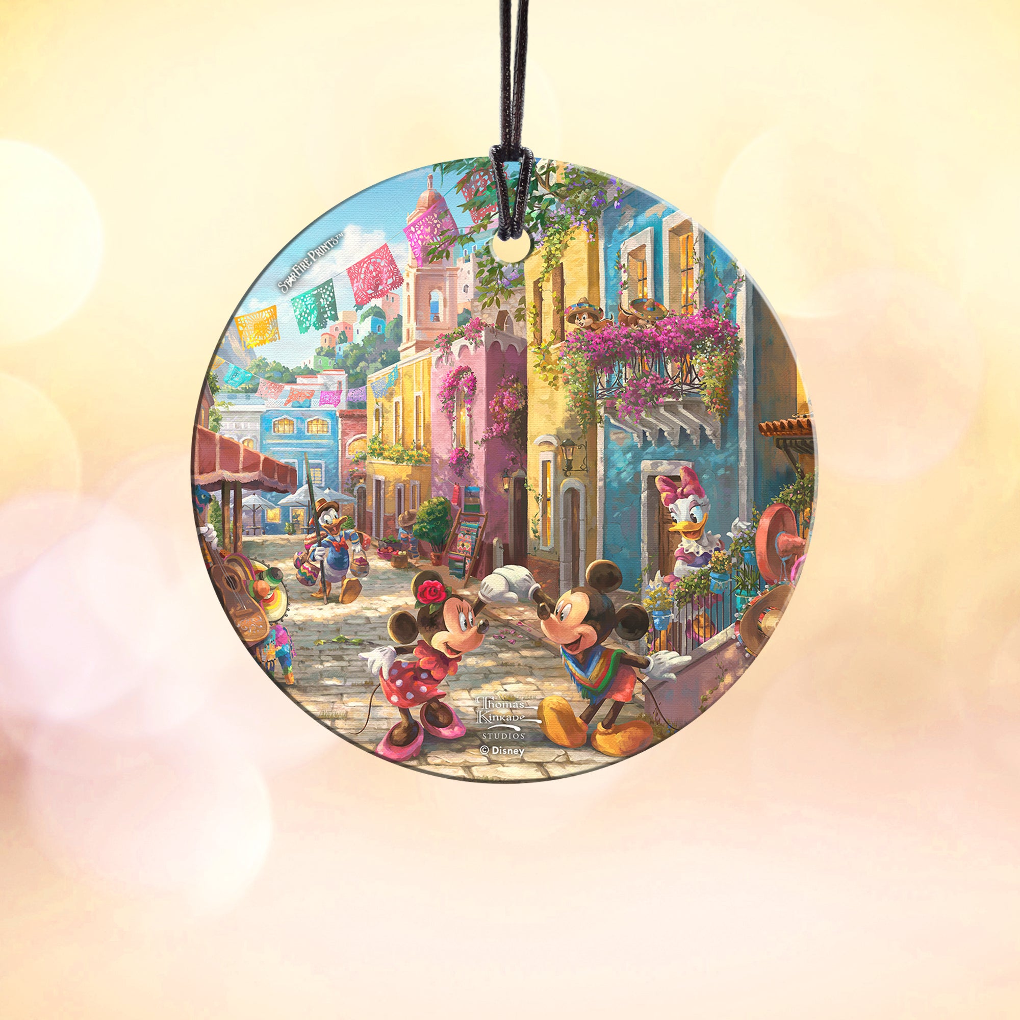 Disney (Mickey and Minnie in Mexico) StarFire Prints™ Hanging Glass Print SPCIR1224