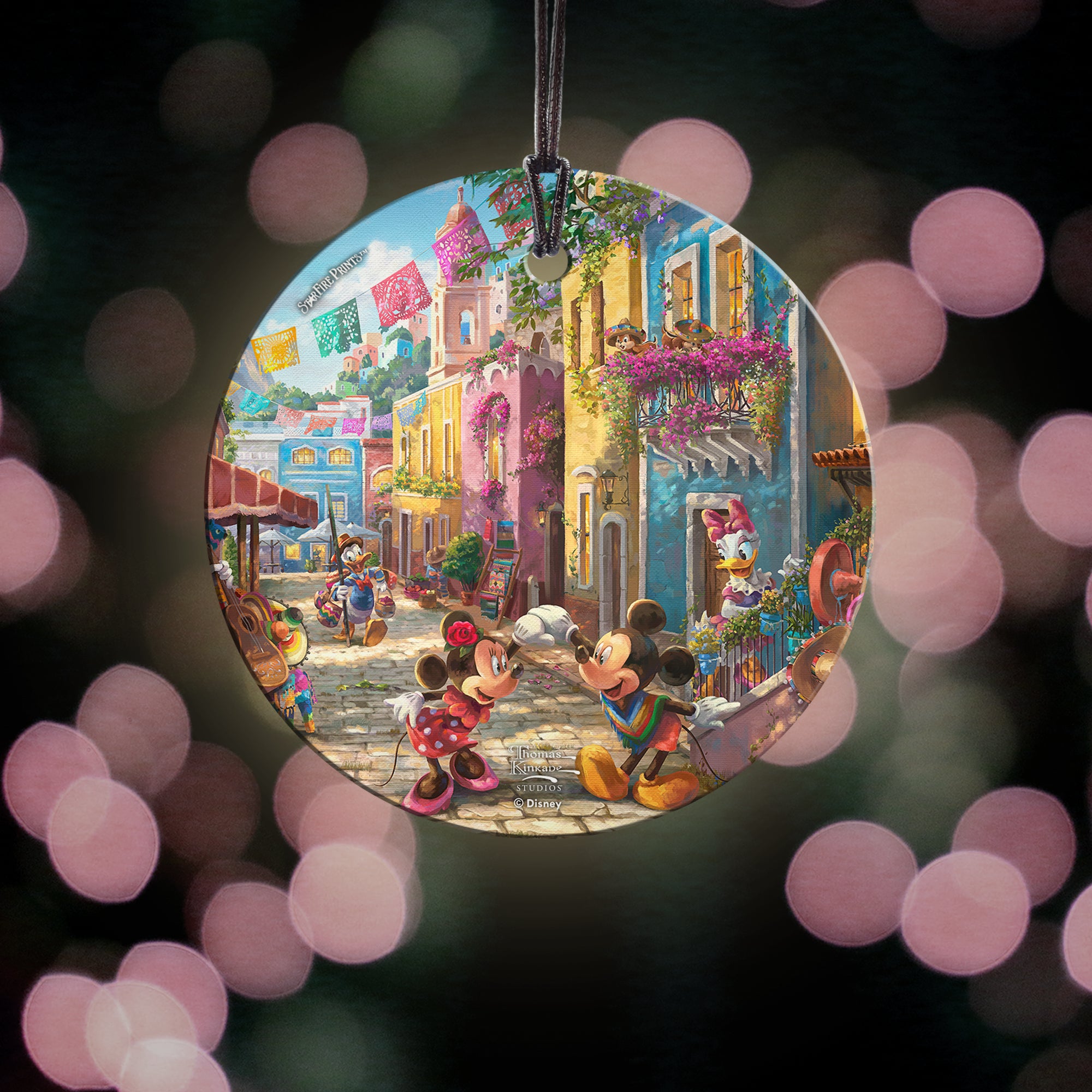 Disney (Mickey and Minnie in Mexico) StarFire Prints™ Hanging Glass Print SPCIR1224