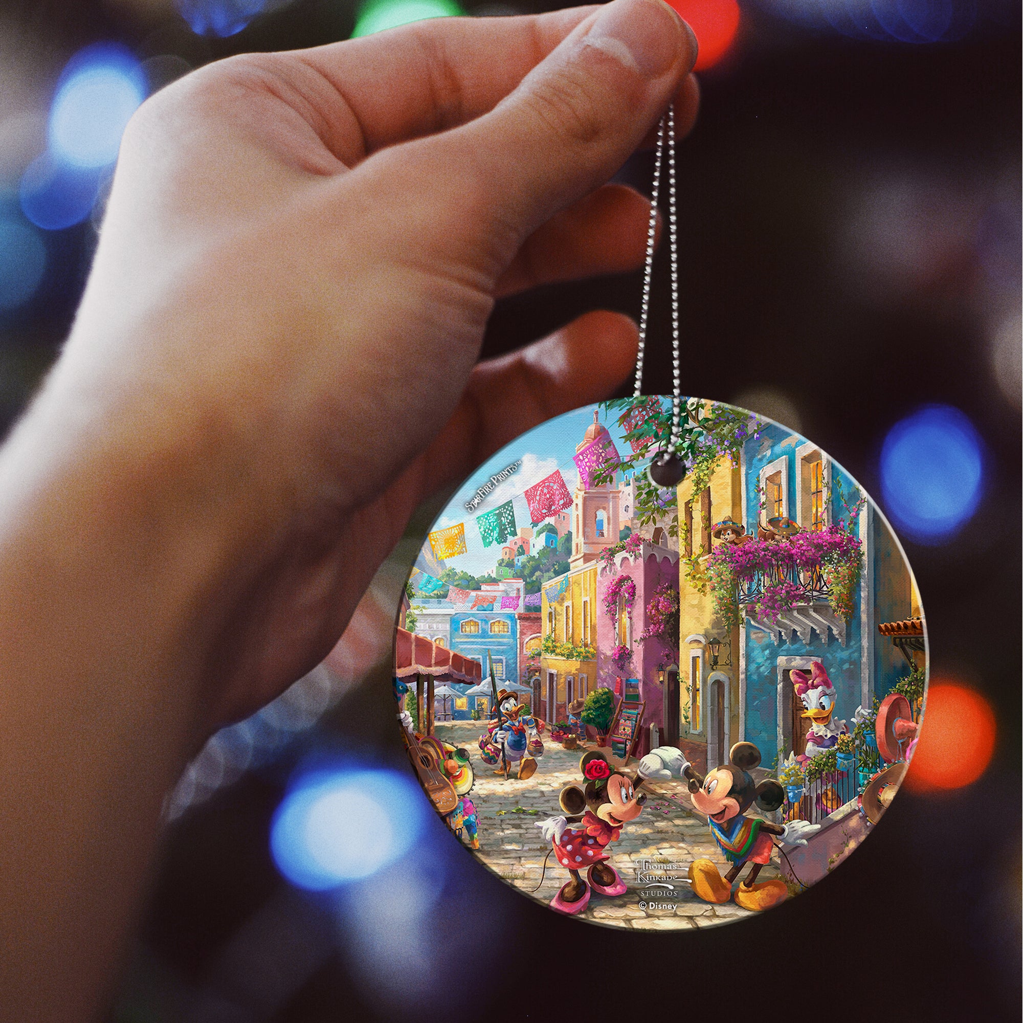 Disney (Mickey and Minnie in Mexico) StarFire Prints™ Hanging Glass Print SPCIR1224