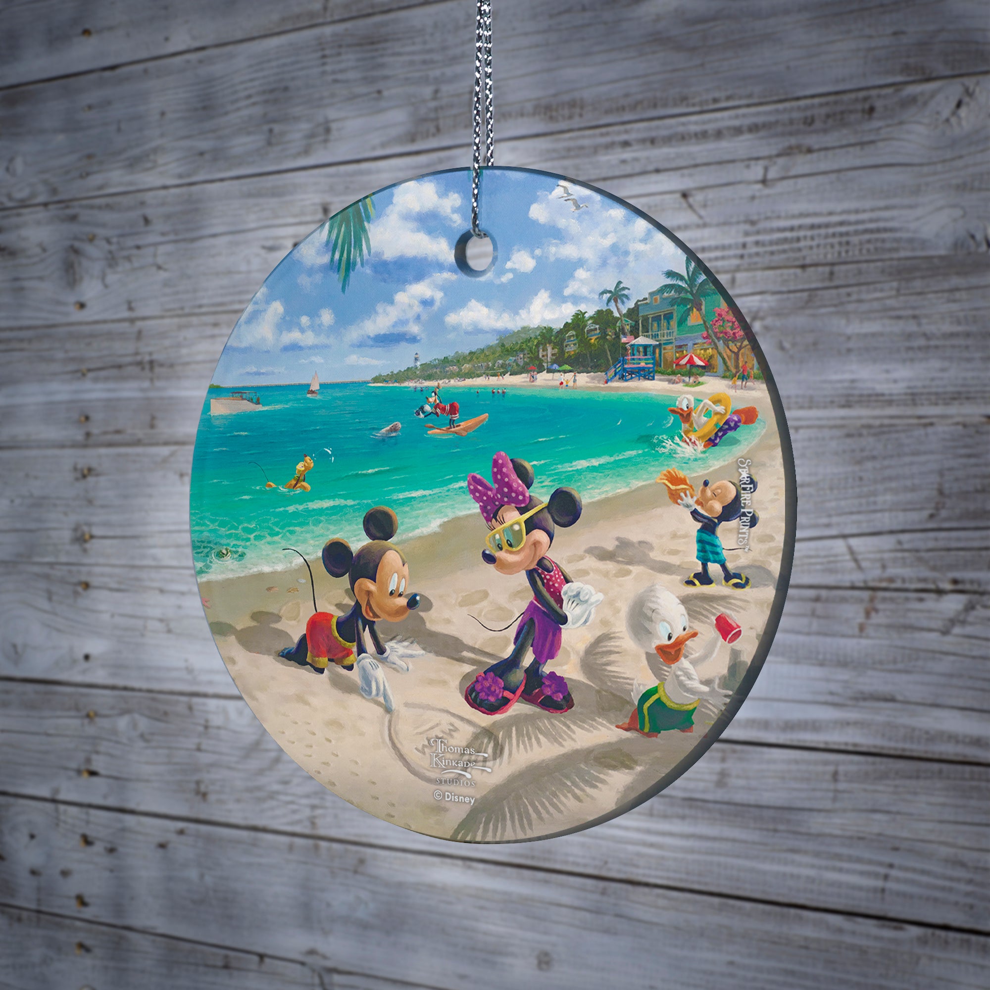 Disney (Mickey and Minnie in Florida) StarFire Prints™ Hanging Glass Print SPCIR1263