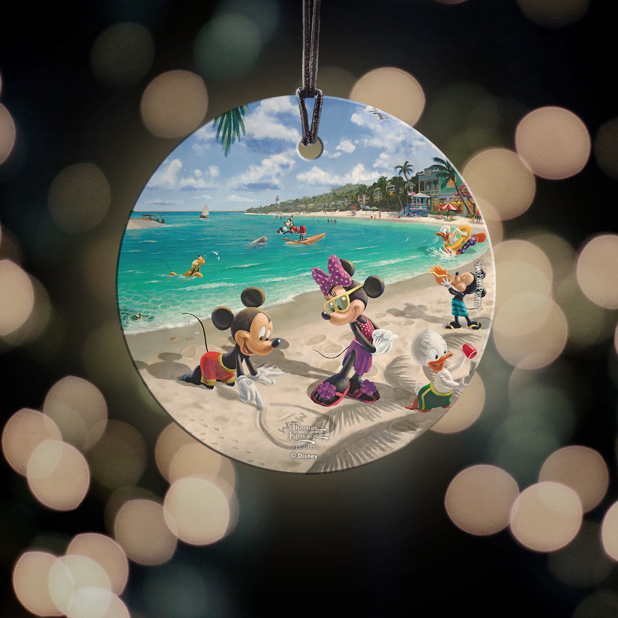 Disney (Mickey and Minnie in Florida) StarFire Prints™ Hanging Glass Print SPCIR1263