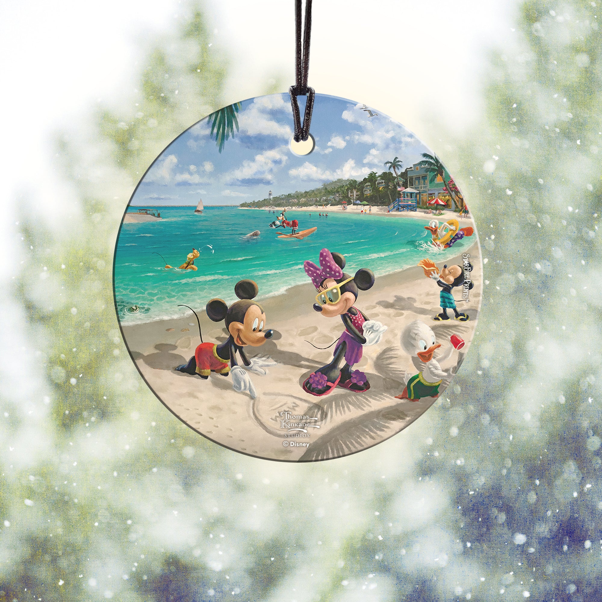 Disney (Mickey and Minnie in Florida) StarFire Prints™ Hanging Glass Print SPCIR1263