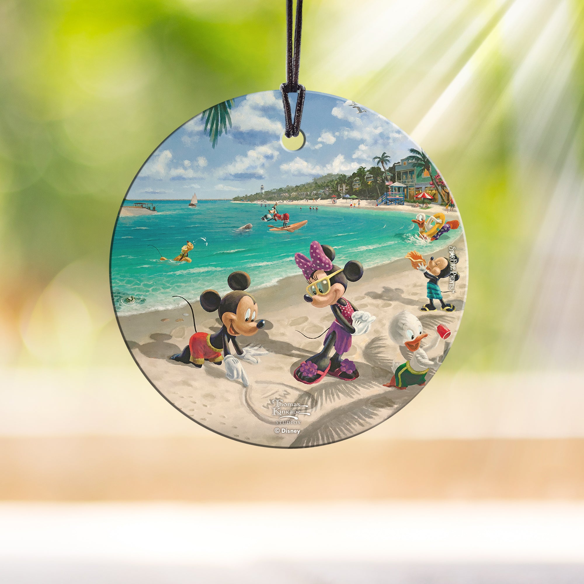 Disney (Mickey and Minnie in Florida) StarFire Prints™ Hanging Glass Print SPCIR1263