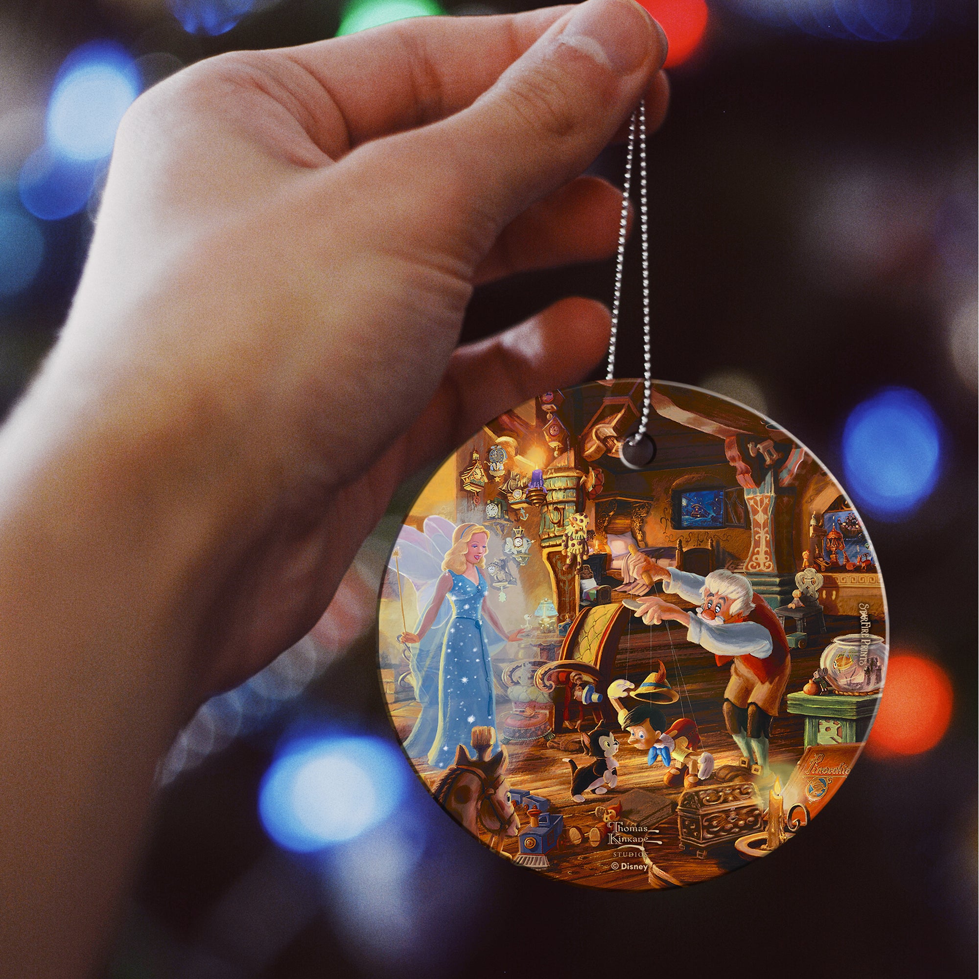 Disney (Geppettos Pinocchio) StarFire Prints™ Hanging Glass Print SPCIR1268