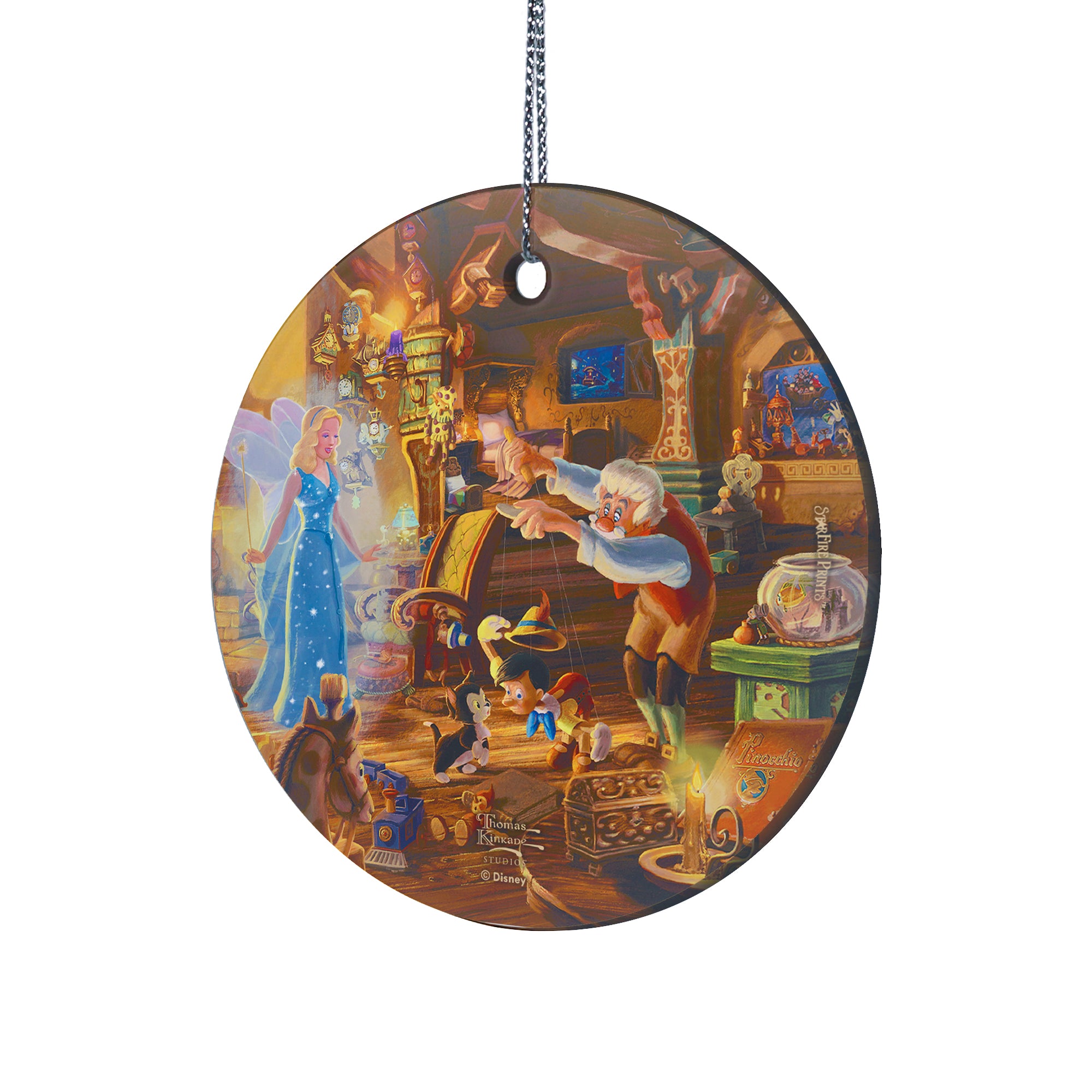 Disney (Geppettos Pinocchio) StarFire Prints™ Hanging Glass Print SPCIR1268