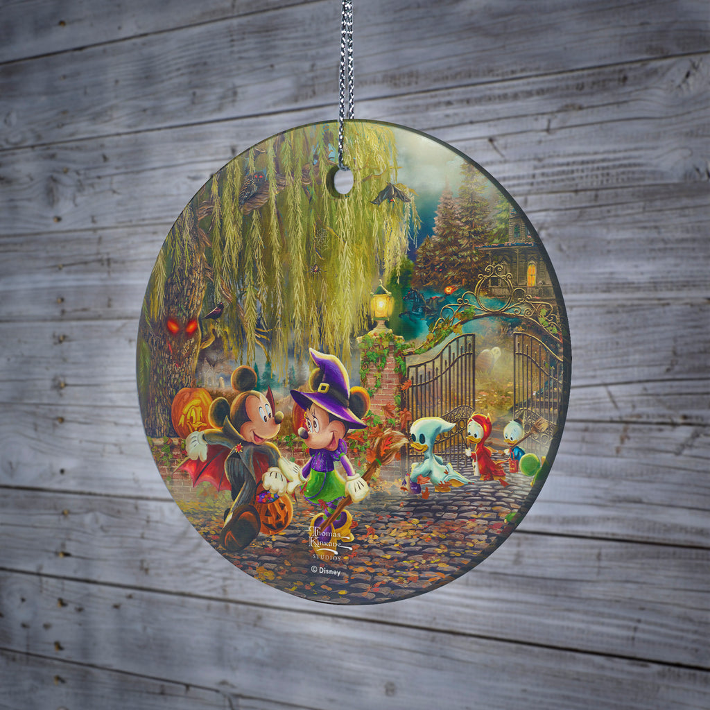 Disney (Mickey and Minnie Halloween Fun) StarFire Prints™ Hanging Glass Print SPCIR1277