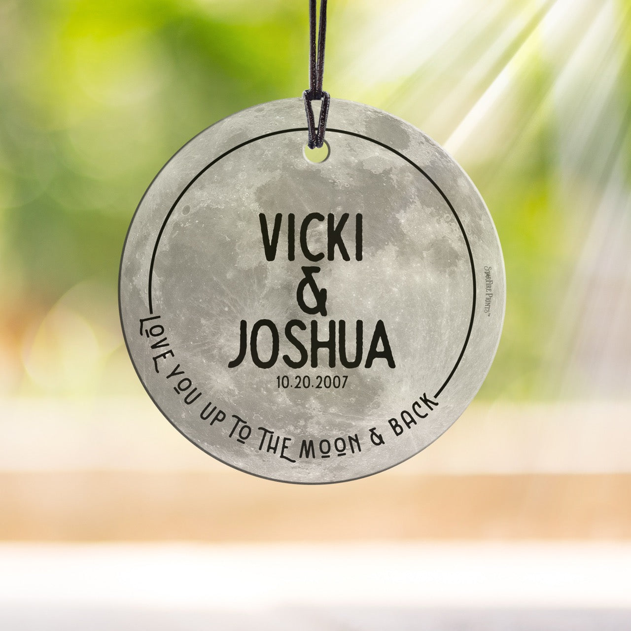 Trend Setters Originals (To The Moon - Personalized) StarFire Prints™ Hanging Glass Print SPCIR1286