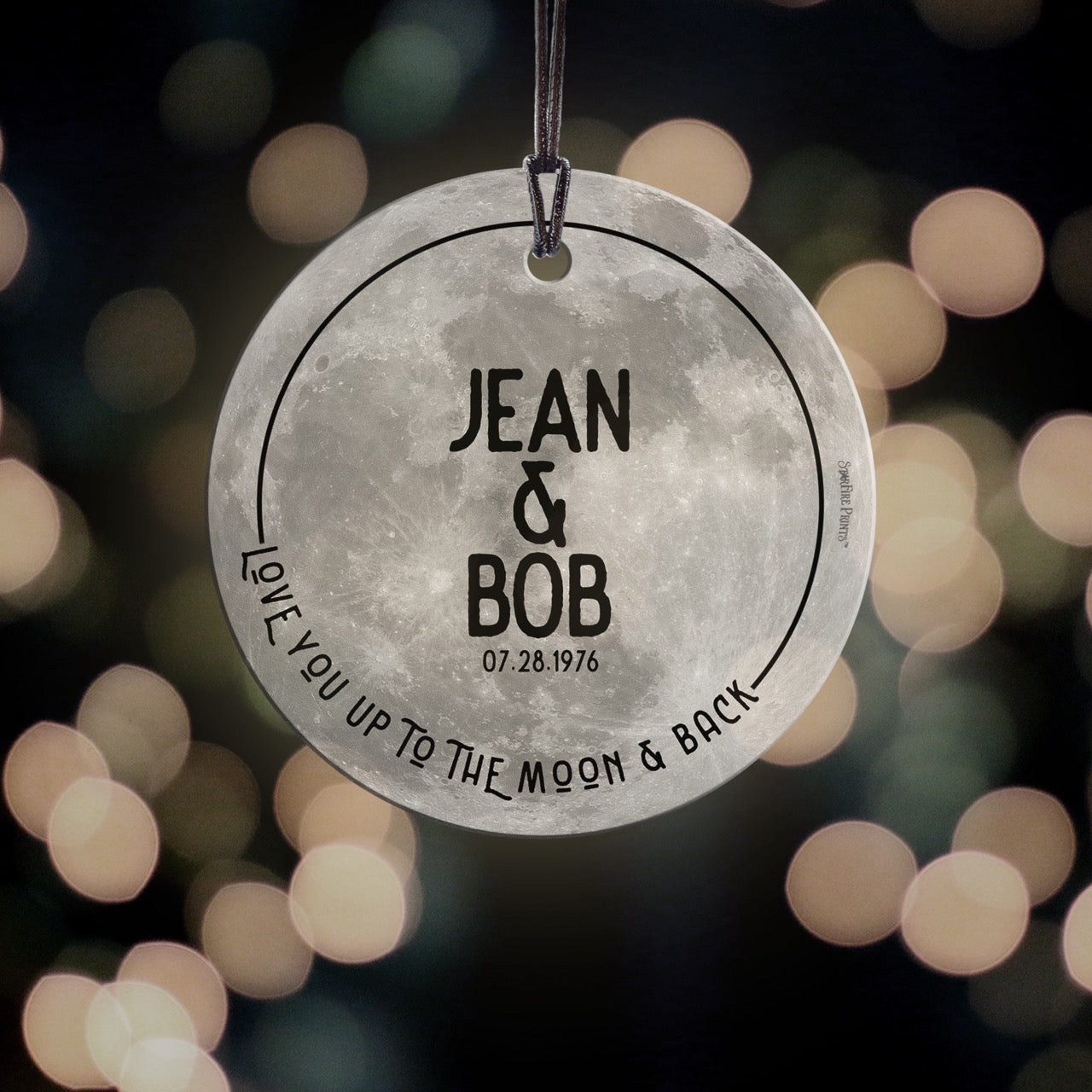 Trend Setters Originals (To The Moon - Personalized) StarFire Prints™ Hanging Glass Print SPCIR1286