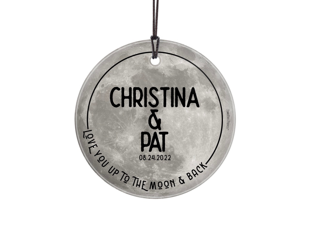 Trend Setters Originals (To The Moon - Personalized) StarFire Prints™ Hanging Glass Print SPCIR1286