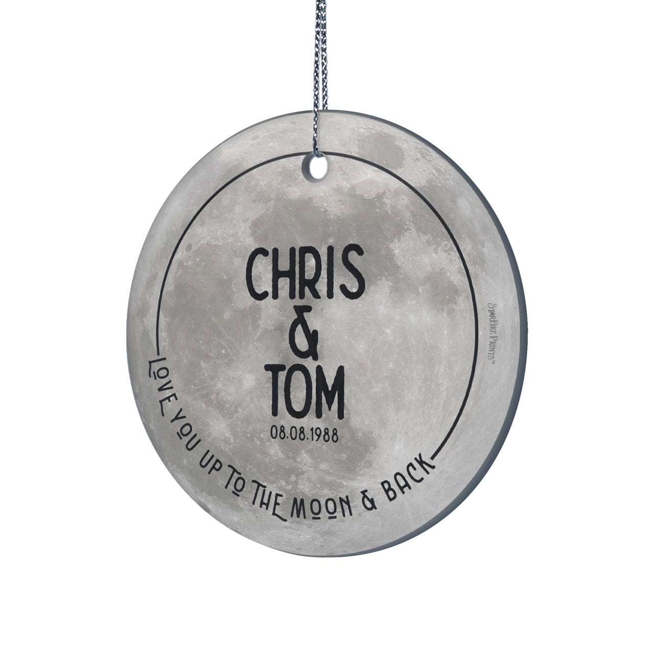 Trend Setters Originals (To The Moon - Personalized) StarFire Prints™ Hanging Glass Print SPCIR1286