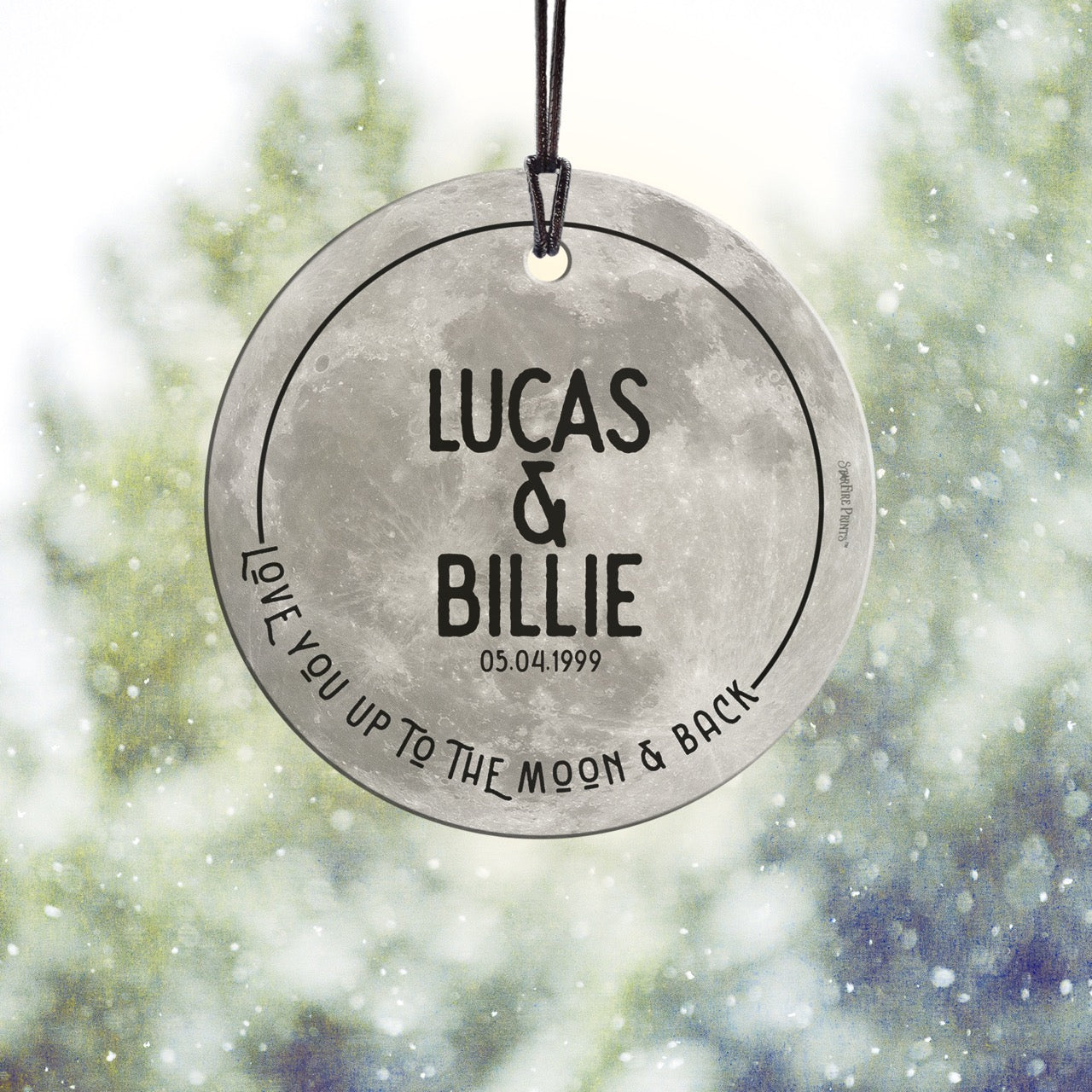 Trend Setters Originals (To The Moon - Personalized) StarFire Prints™ Hanging Glass Print SPCIR1286