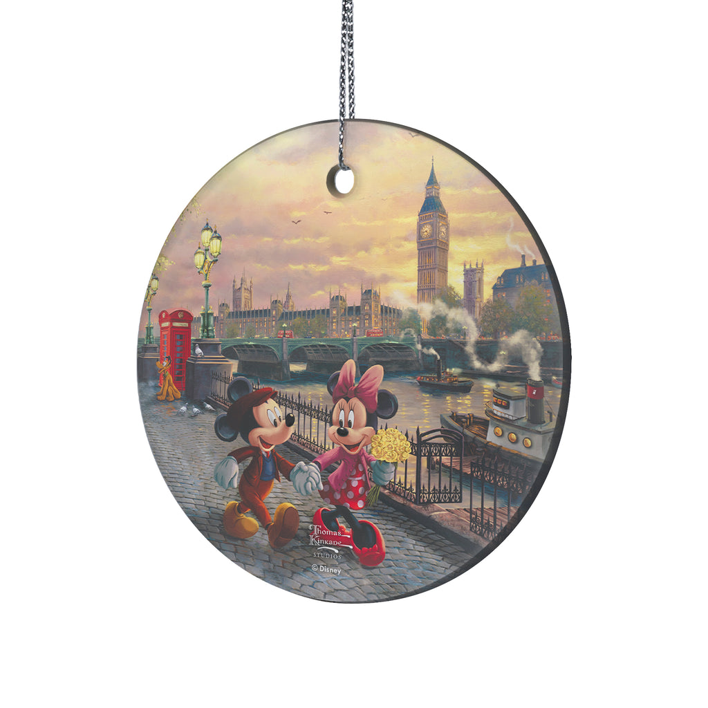 Disney (Mickey and Minnie in London) StarFire Prints™ Hanging Glass Print SPCIR1297