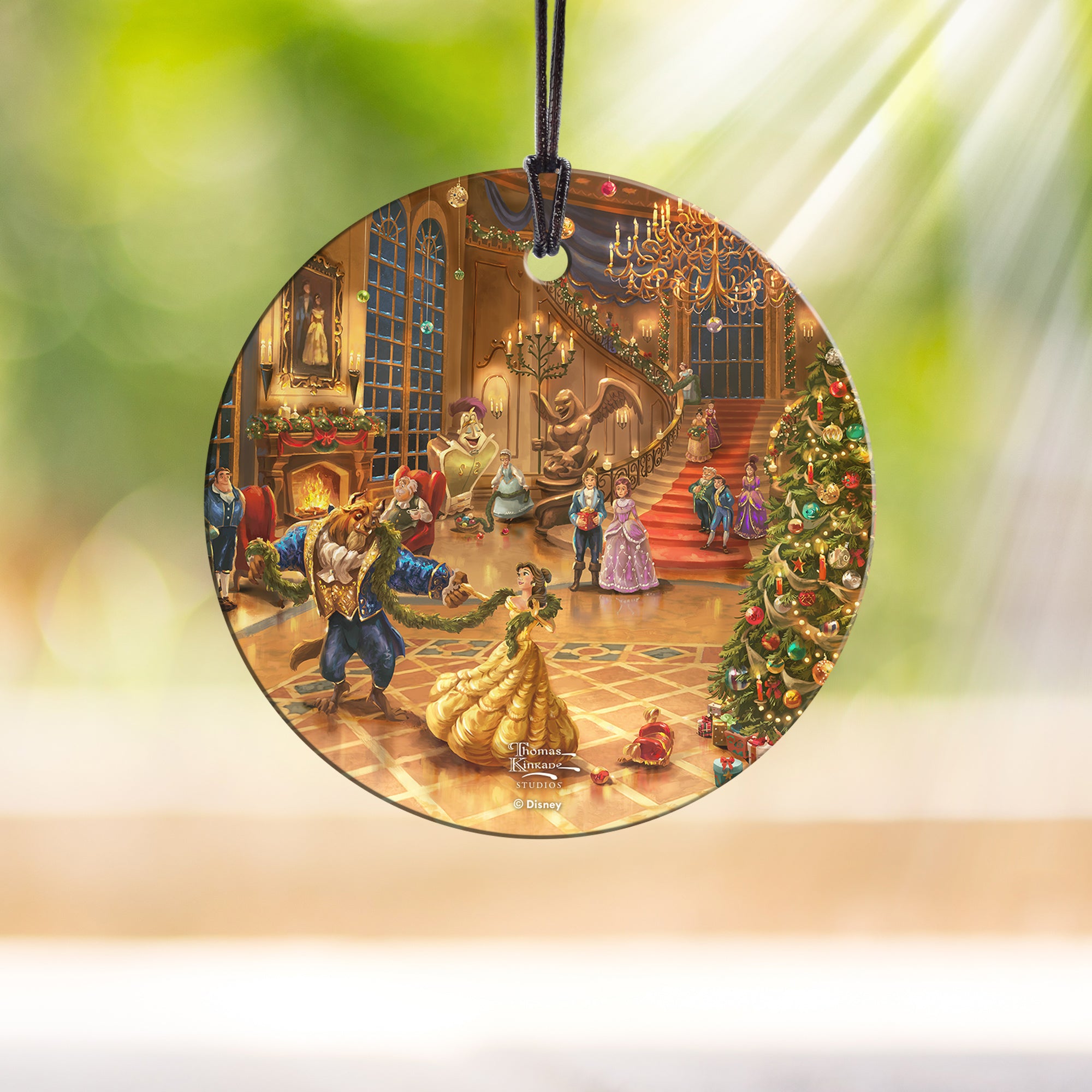 Disney (Beauty and the Beast Christmas Celebration) StarFire Prints™ Hanging Glass Print SPCIR1302