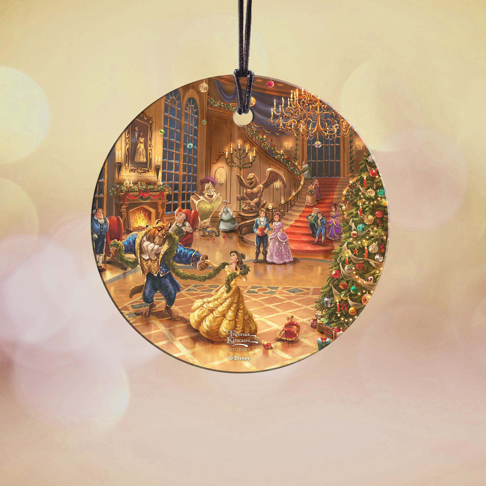 Disney (Beauty and the Beast Christmas Celebration) StarFire Prints™ Hanging Glass Print SPCIR1302