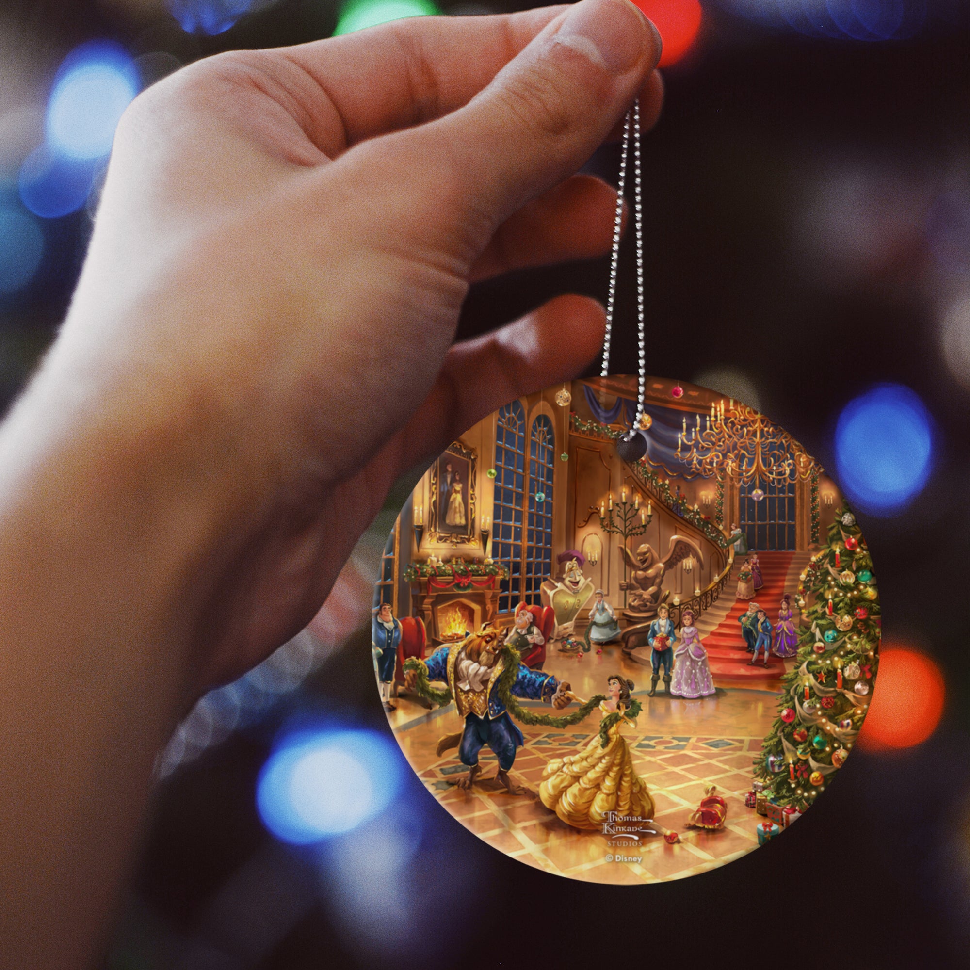 Disney (Beauty and the Beast Christmas Celebration) StarFire Prints™ Hanging Glass Print SPCIR1302