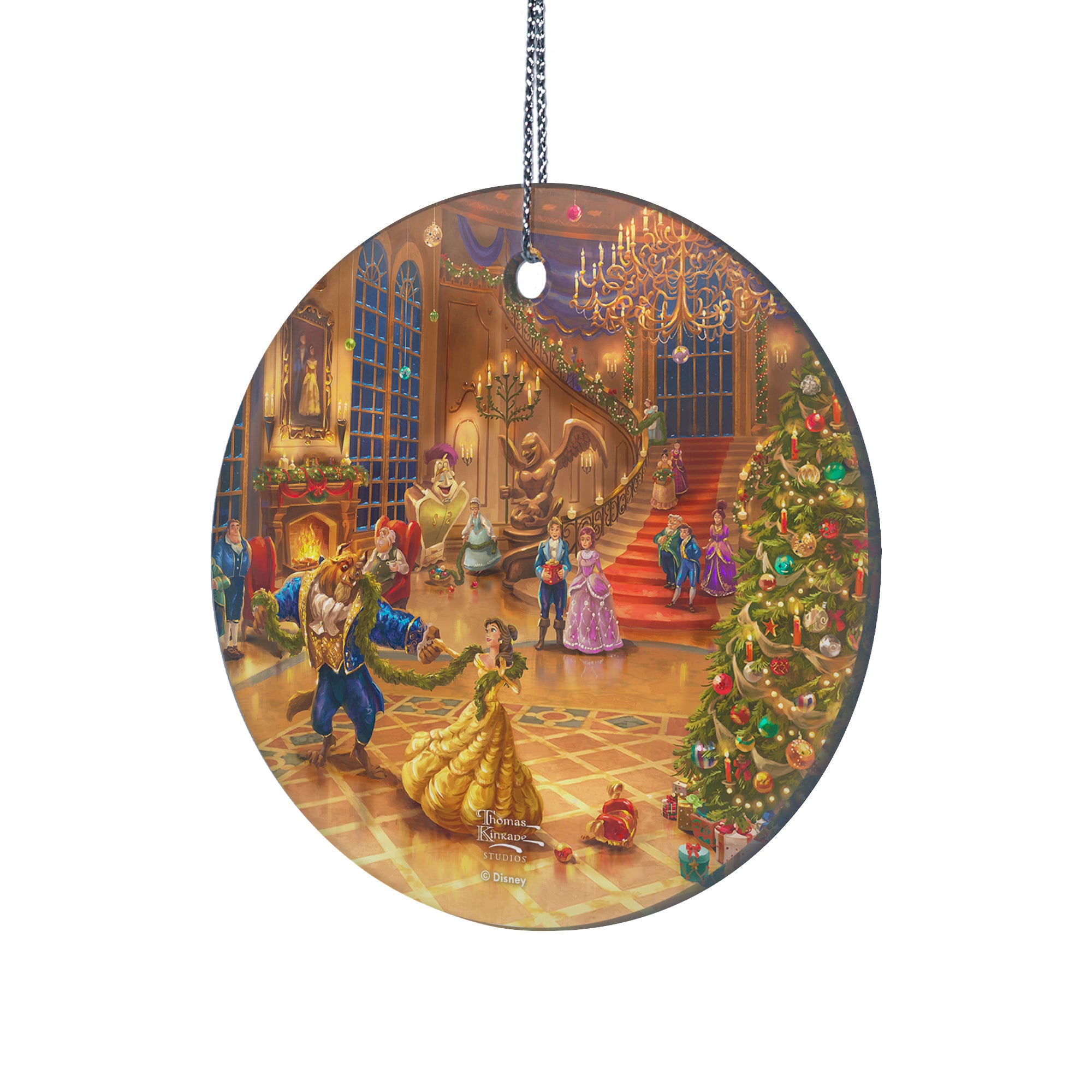 Disney (Beauty and the Beast Christmas Celebration) StarFire Prints™ Hanging Glass Print SPCIR1302