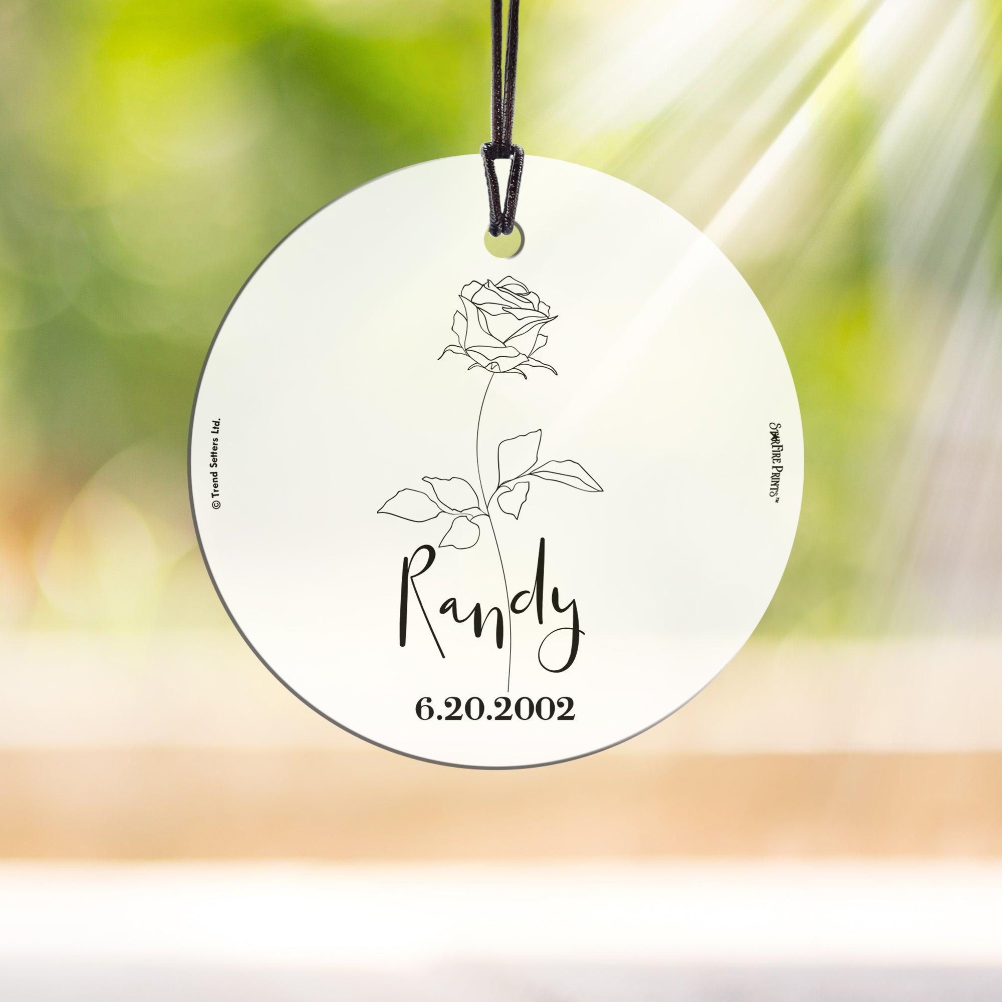 Birthday Collection (Birth Month Flower - Personalized) StarFire Prints™ Hanging Glass Print