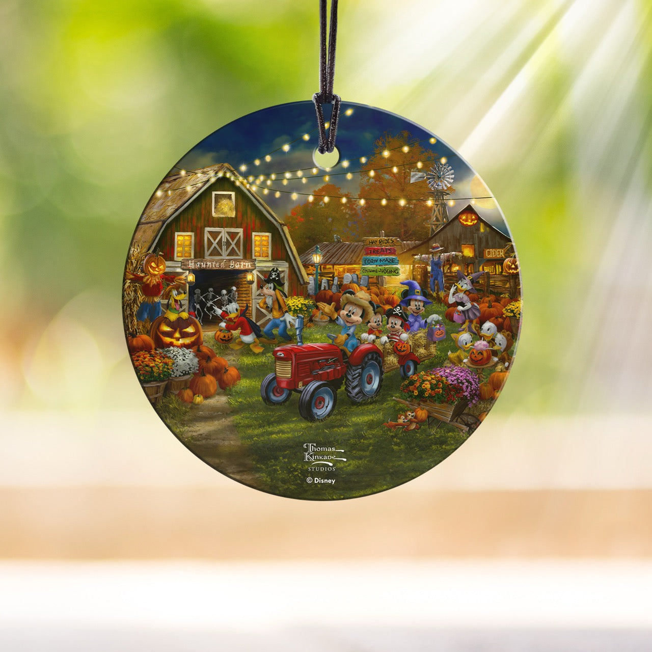 Disney (Mickey and Minnie Pumpkin Festival) StarFire Prints™ Hanging Glass Print SPCIR1330