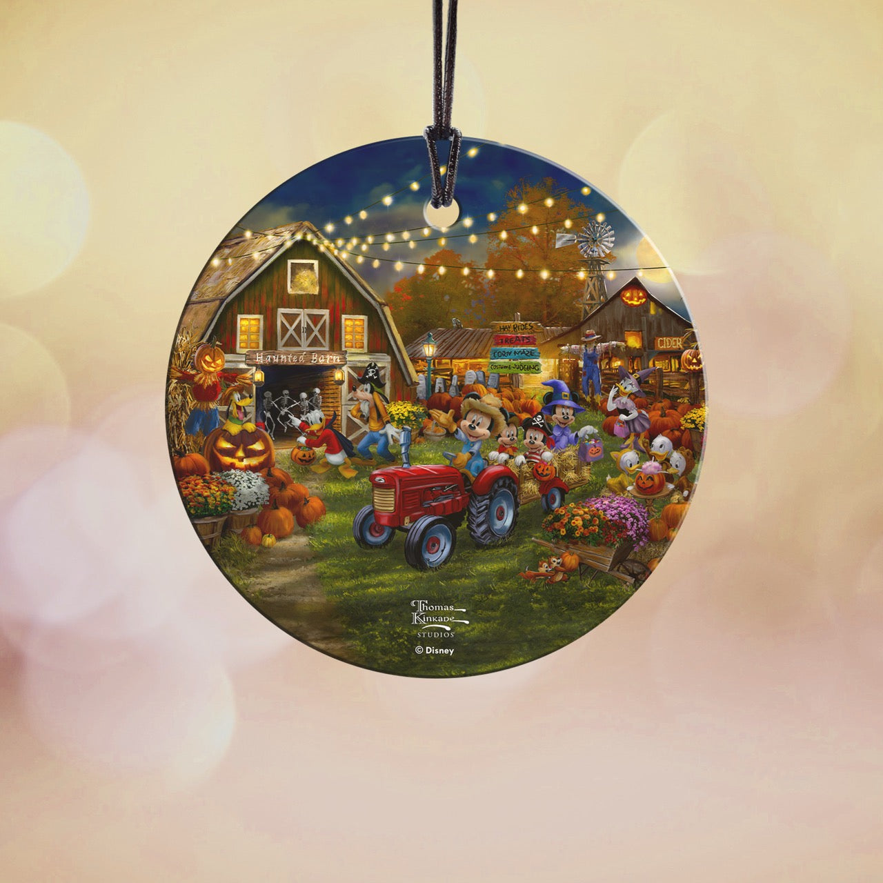 Disney (Mickey and Minnie Pumpkin Festival) StarFire Prints™ Hanging Glass Print SPCIR1330