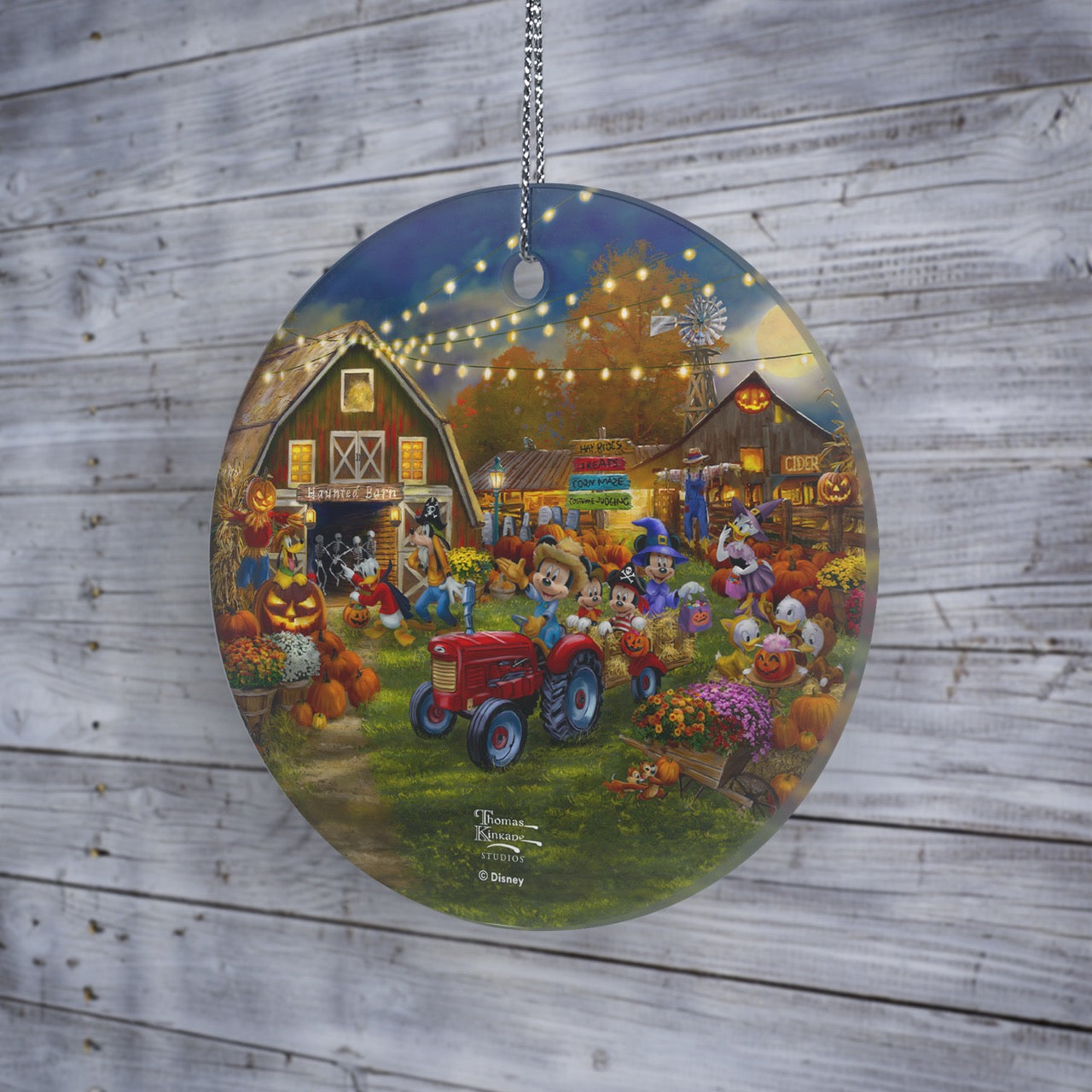 Disney (Mickey and Minnie Pumpkin Festival) StarFire Prints™ Hanging Glass Print SPCIR1330