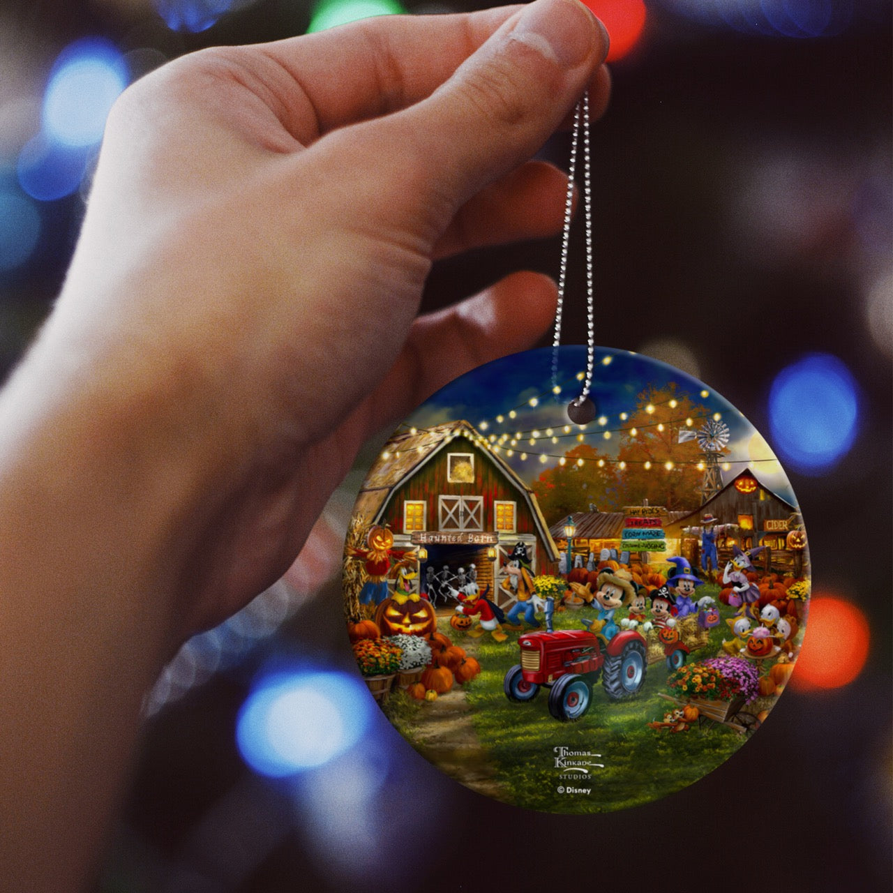 Disney (Mickey and Minnie Pumpkin Festival) StarFire Prints™ Hanging Glass Print SPCIR1330