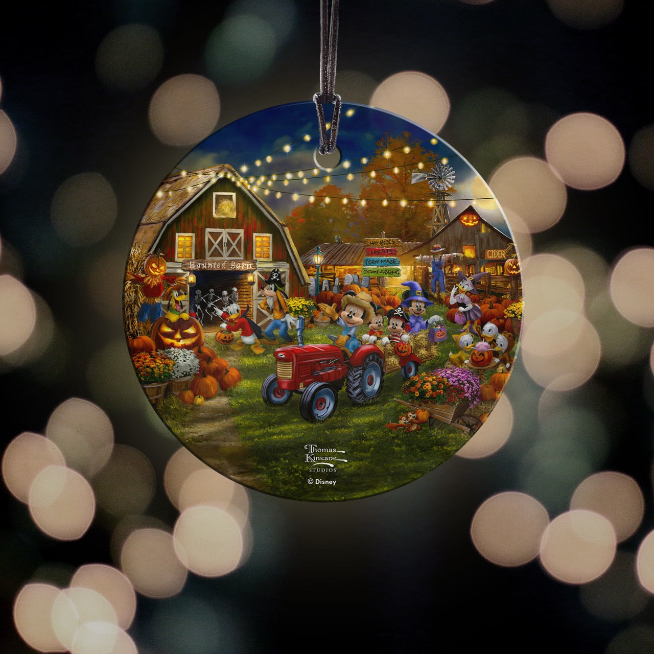 Disney (Mickey and Minnie Pumpkin Festival) StarFire Prints™ Hanging Glass Print SPCIR1330