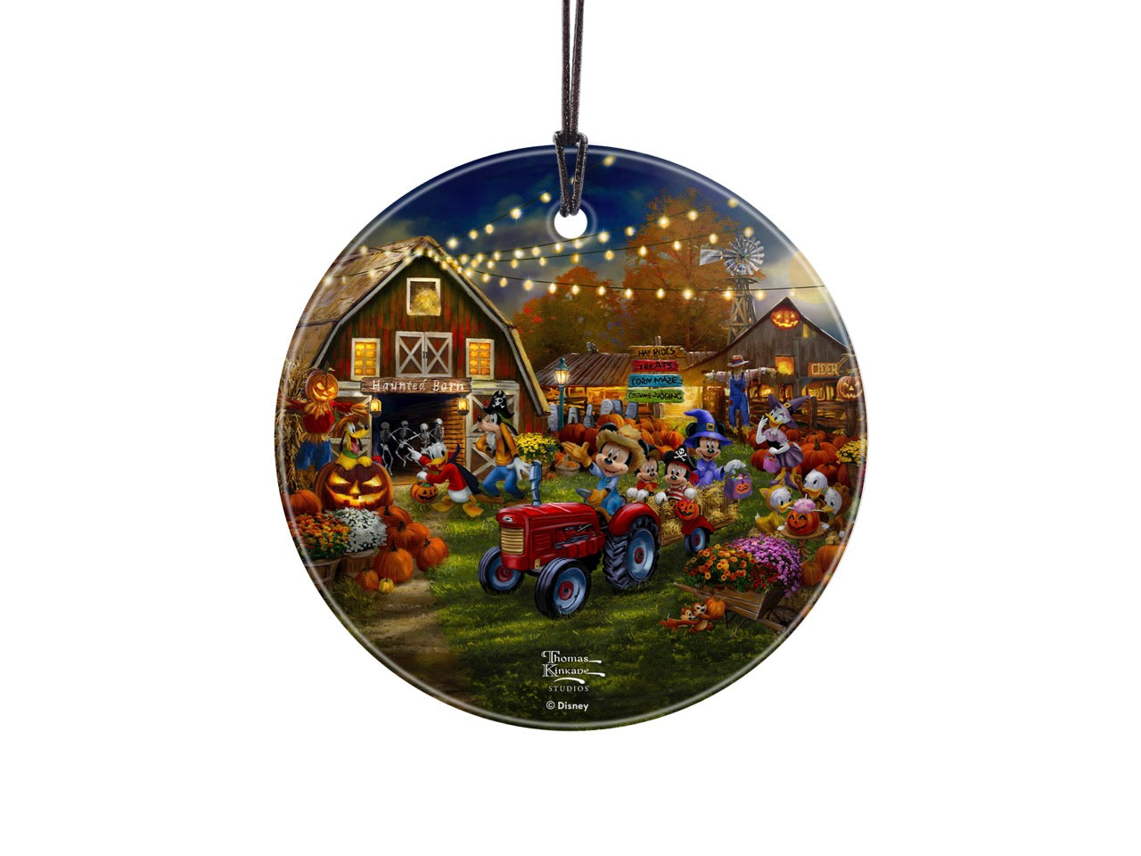 Disney (Mickey and Minnie Pumpkin Festival) StarFire Prints™ Hanging Glass Print SPCIR1330