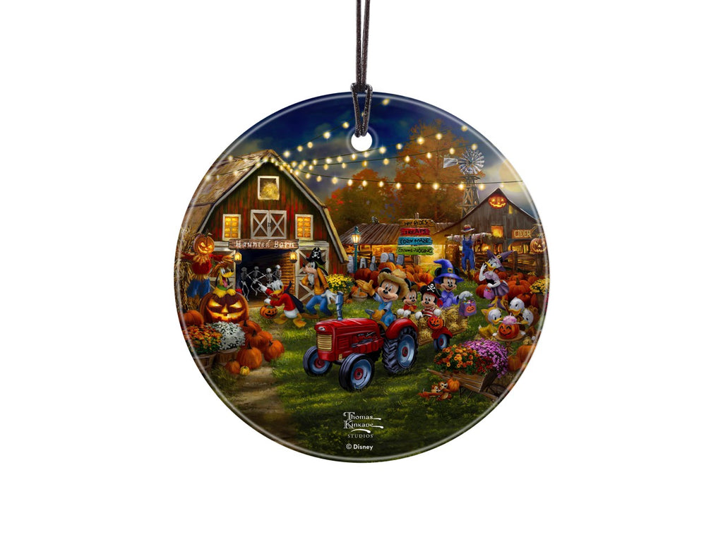 Disney (Mickey and Minnie Pumpkin Festival) StarFire Prints™ Hanging Glass Print SPCIR1330