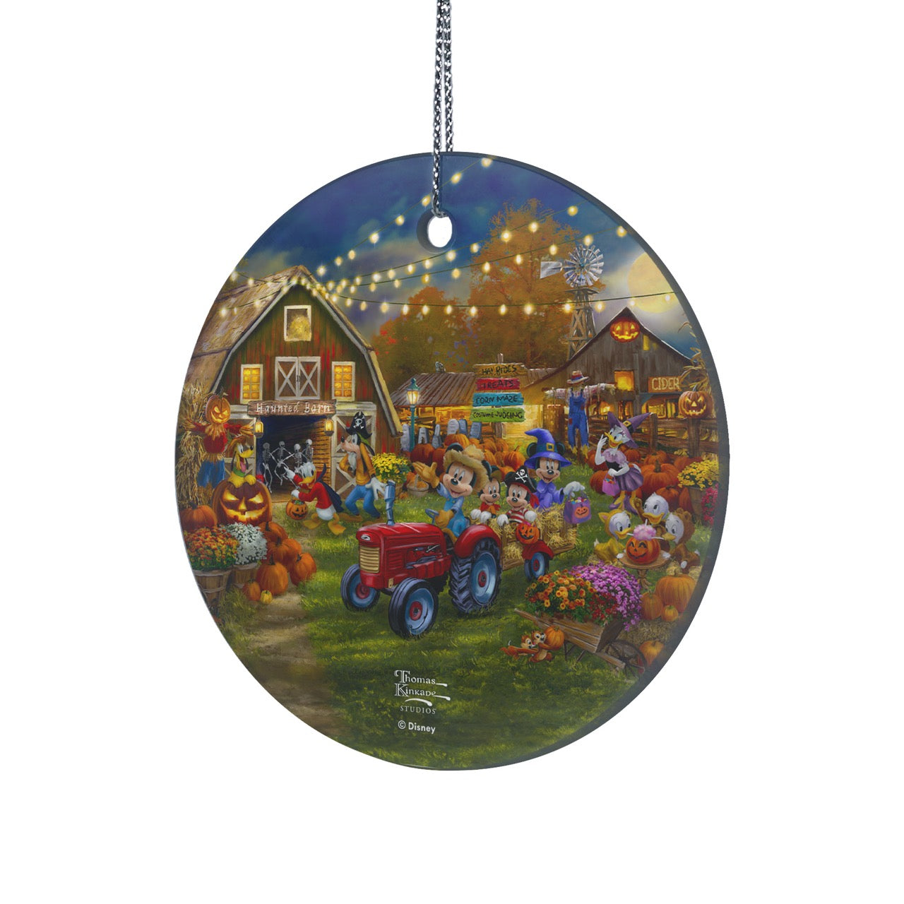 Disney (Mickey and Minnie Pumpkin Festival) StarFire Prints™ Hanging Glass Print SPCIR1330