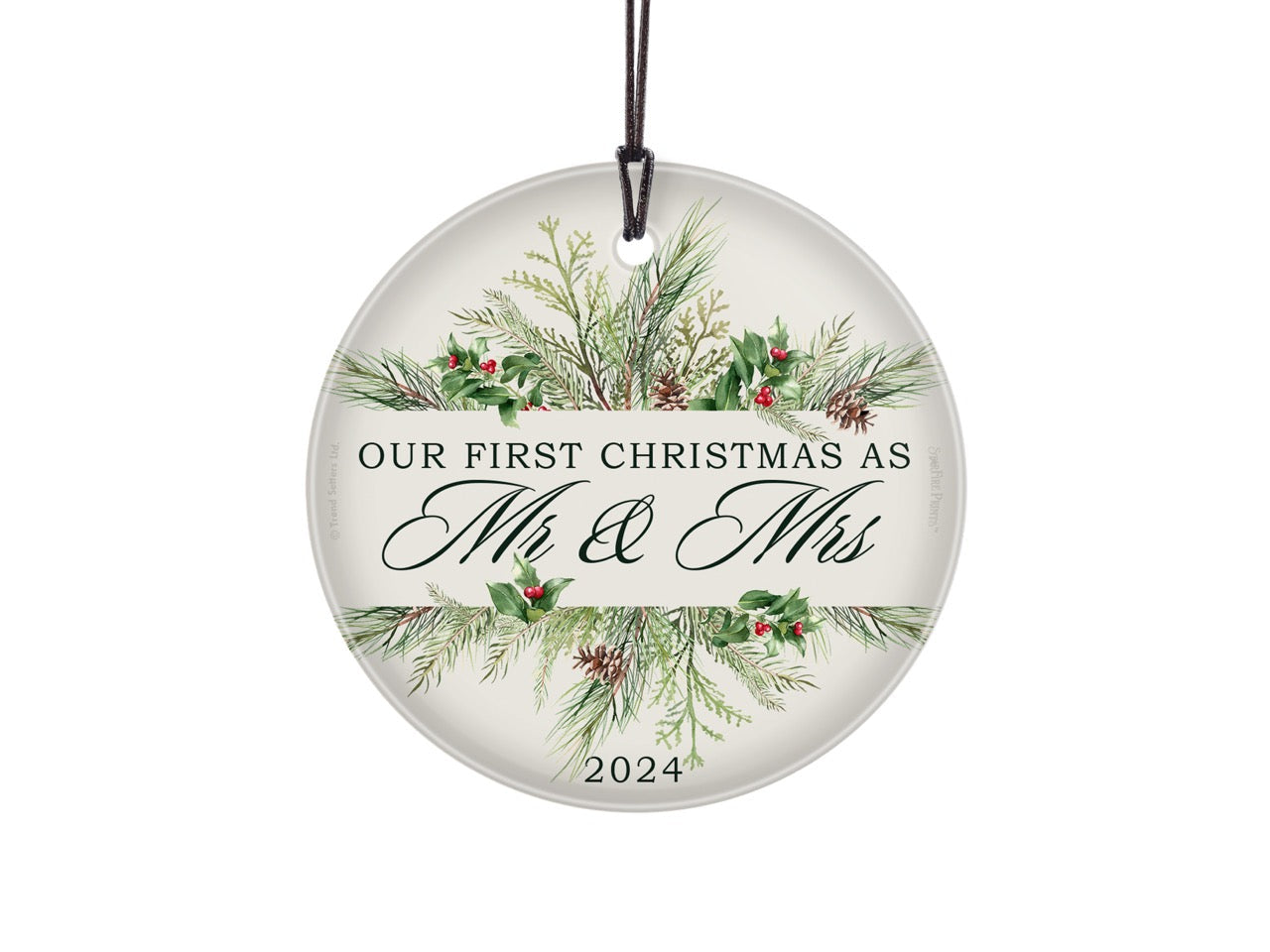 Trend Setters Original (Our First Greenery - Personalized) StarFire Prints Hanging Glass Print SPCIR1337