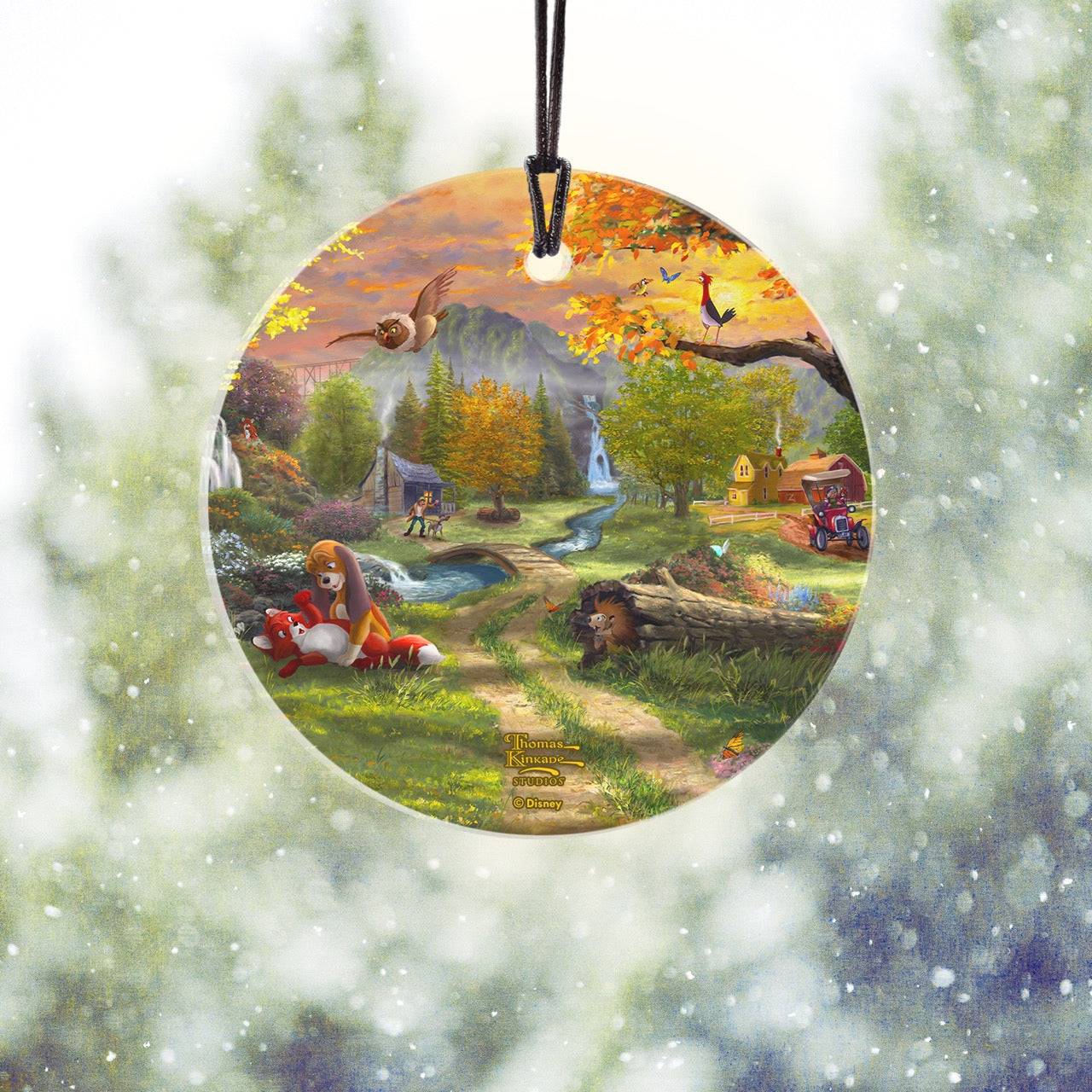 Disney (Fox and the Hound – Forever Friends) StarFire Prints™ Hanging Glass Print SPCIR1342