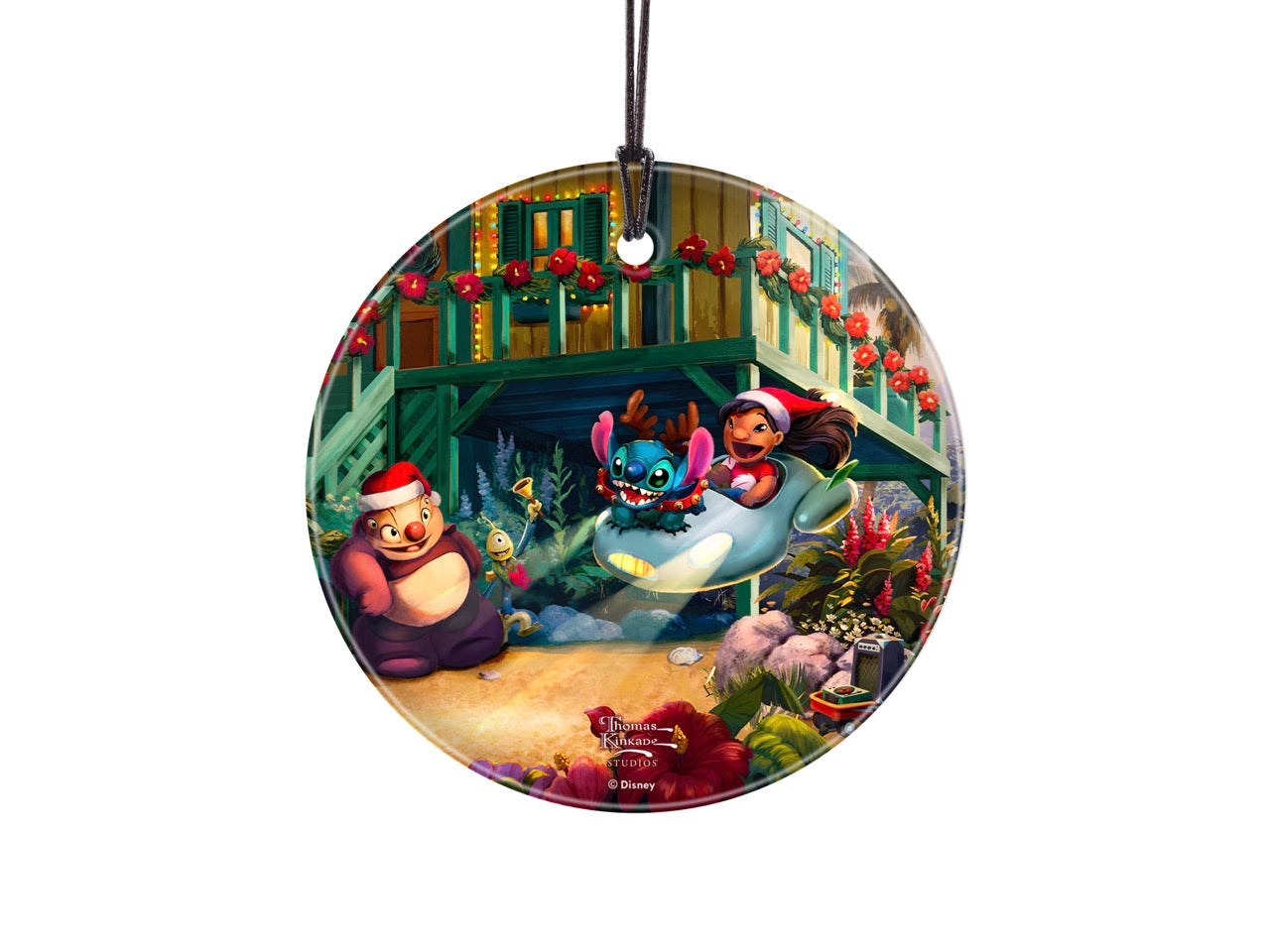 Disney (Lilo & Stitch – Aloha Christmas) StarFire Prints™ Hanging Glass Print SPCIR1344