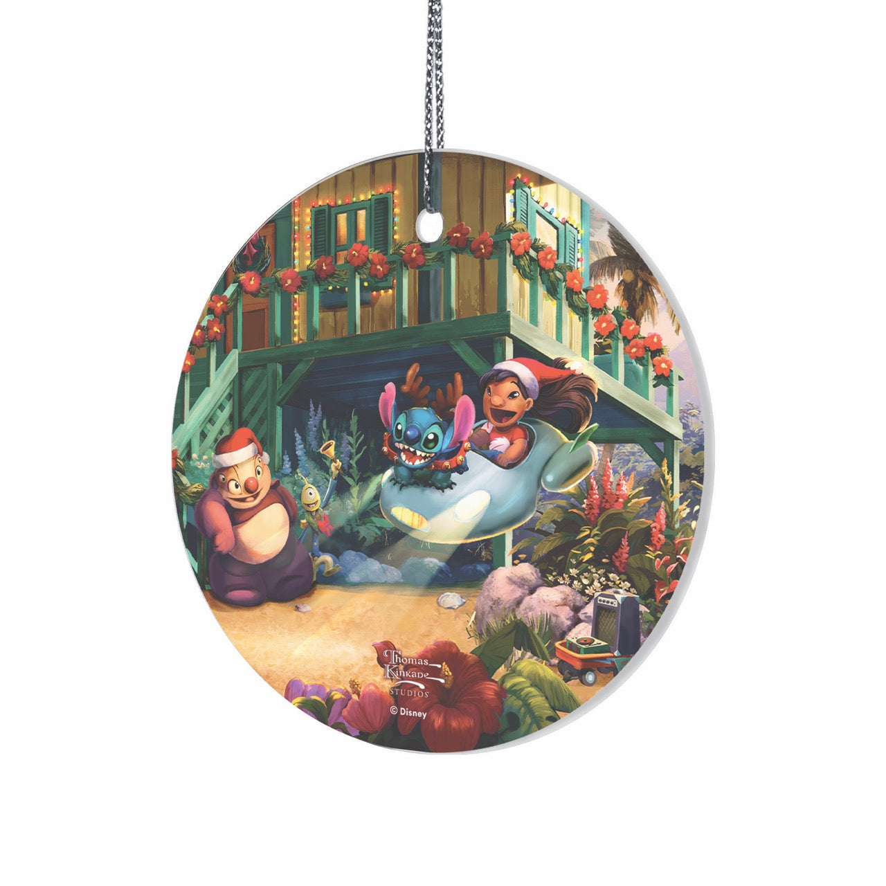 Disney (Lilo & Stitch – Aloha Christmas) StarFire Prints™ Hanging Glass Print SPCIR1344