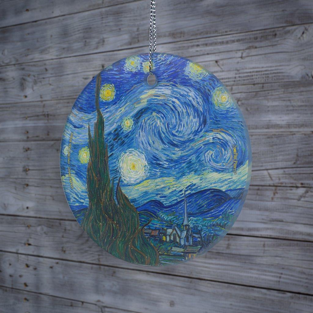 Trend Setters Original (Vincent Van Gogh – Starry Night) StarFire Prints™ Hanging Glass Print SPCIR1357