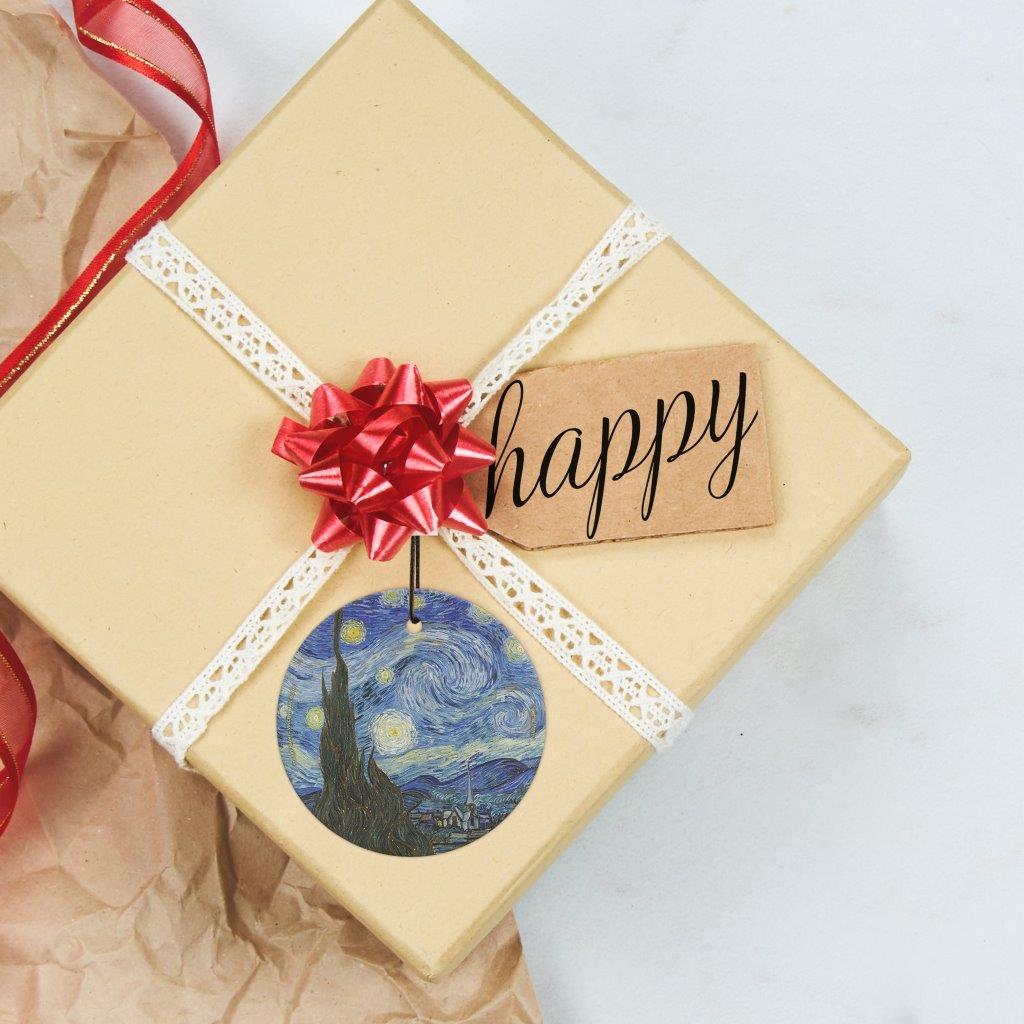 Trend Setters Original (Vincent Van Gogh – Starry Night) StarFire Prints™ Hanging Glass Print SPCIR1357