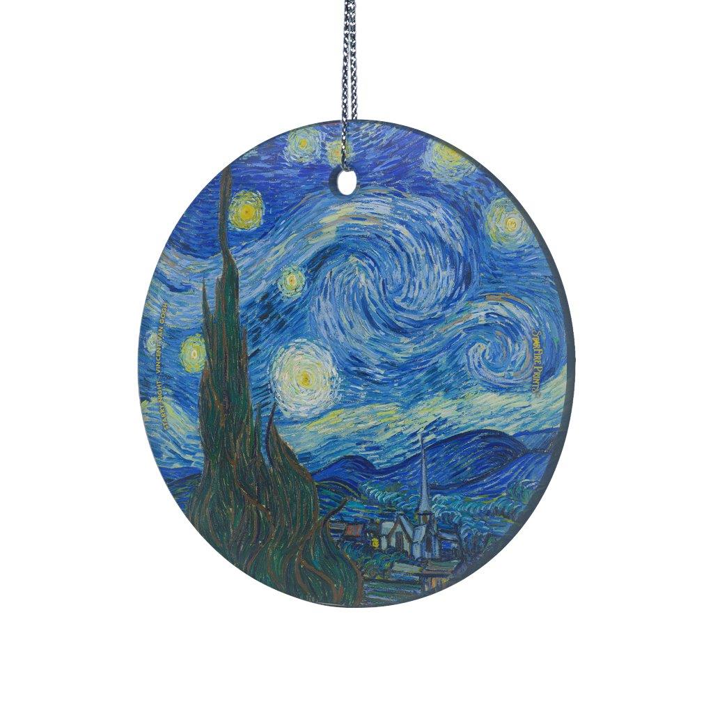 Trend Setters Original (Vincent Van Gogh – Starry Night) StarFire Prints™ Hanging Glass Print SPCIR1357