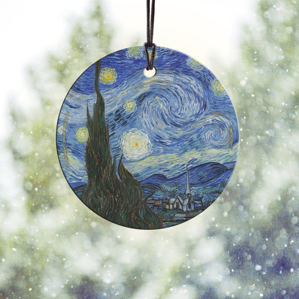 Trend Setters Original (Vincent Van Gogh – Starry Night) StarFire Prints™ Hanging Glass Print SPCIR1357