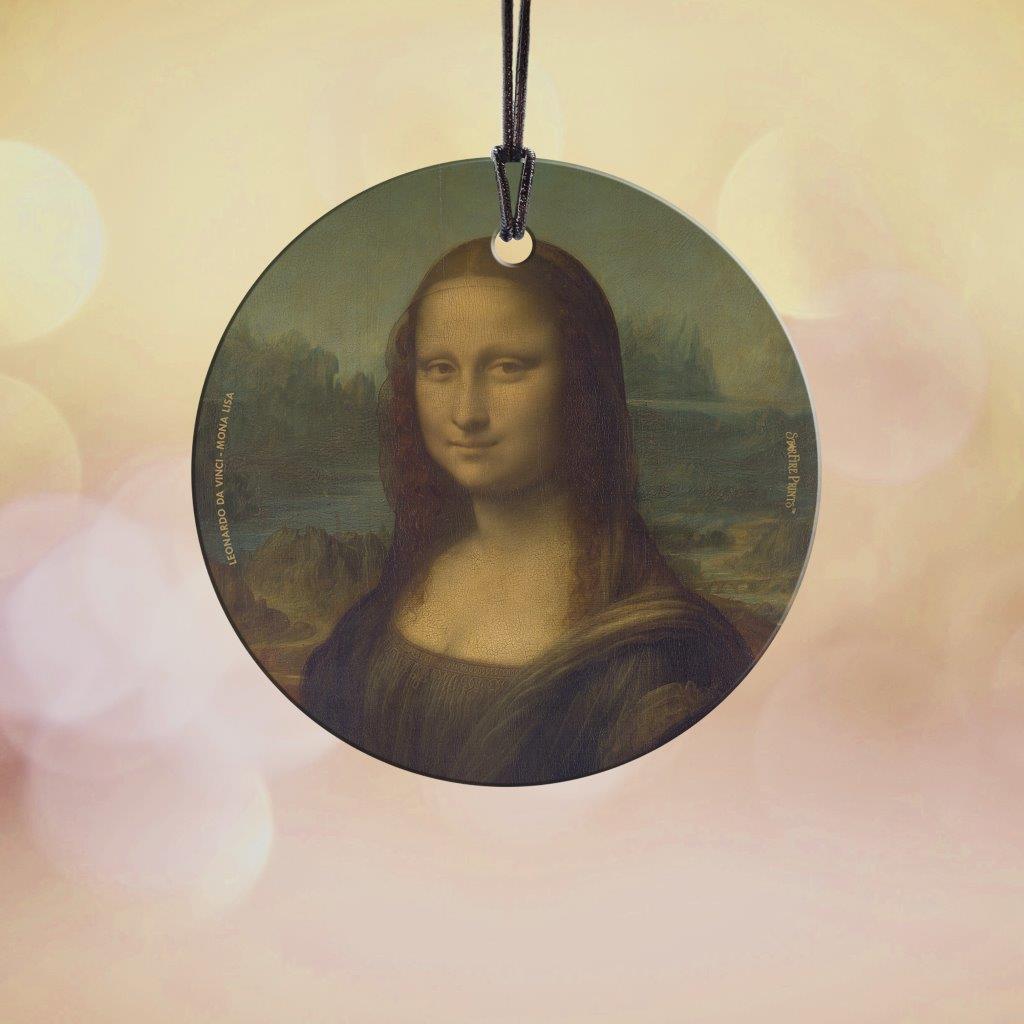 Trend Setters Original (Leonard da Vinci – Mona Lisa) StarFire Prints™ Hanging Glass Print SPCIR1358