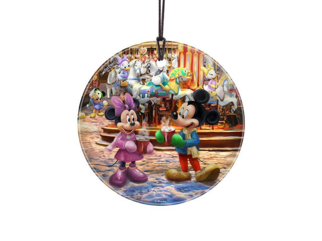 Disney (Mickey and Minnie Christmas Market) StarFire Prints™ Hanging Glass Print SPCIR1364