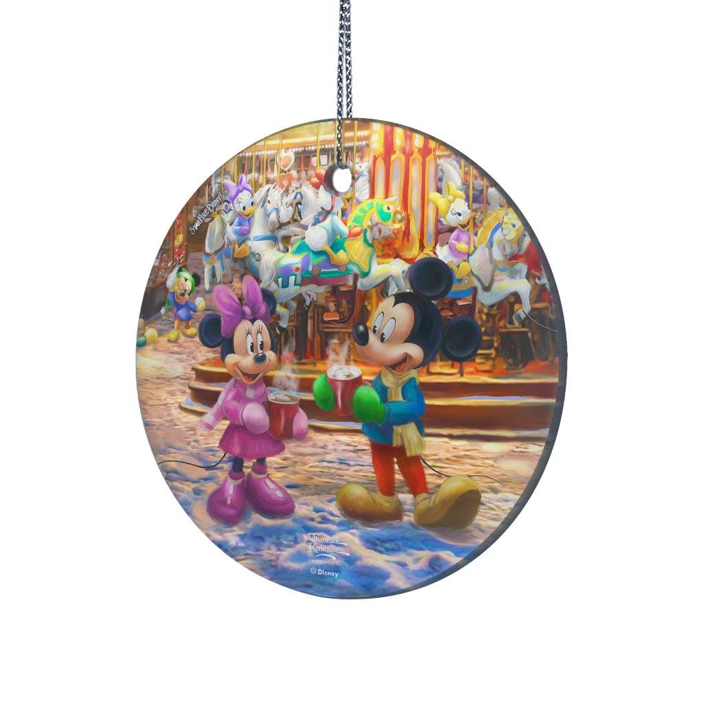 Disney (Mickey and Minnie Christmas Market) StarFire Prints™ Hanging Glass Print SPCIR1364
