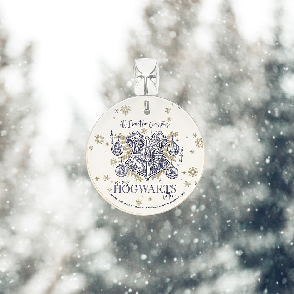 Harry Potter (Hogwarts Christmas Crest) 3.5” StarFire Prints™ Glass Art SPCIR1375