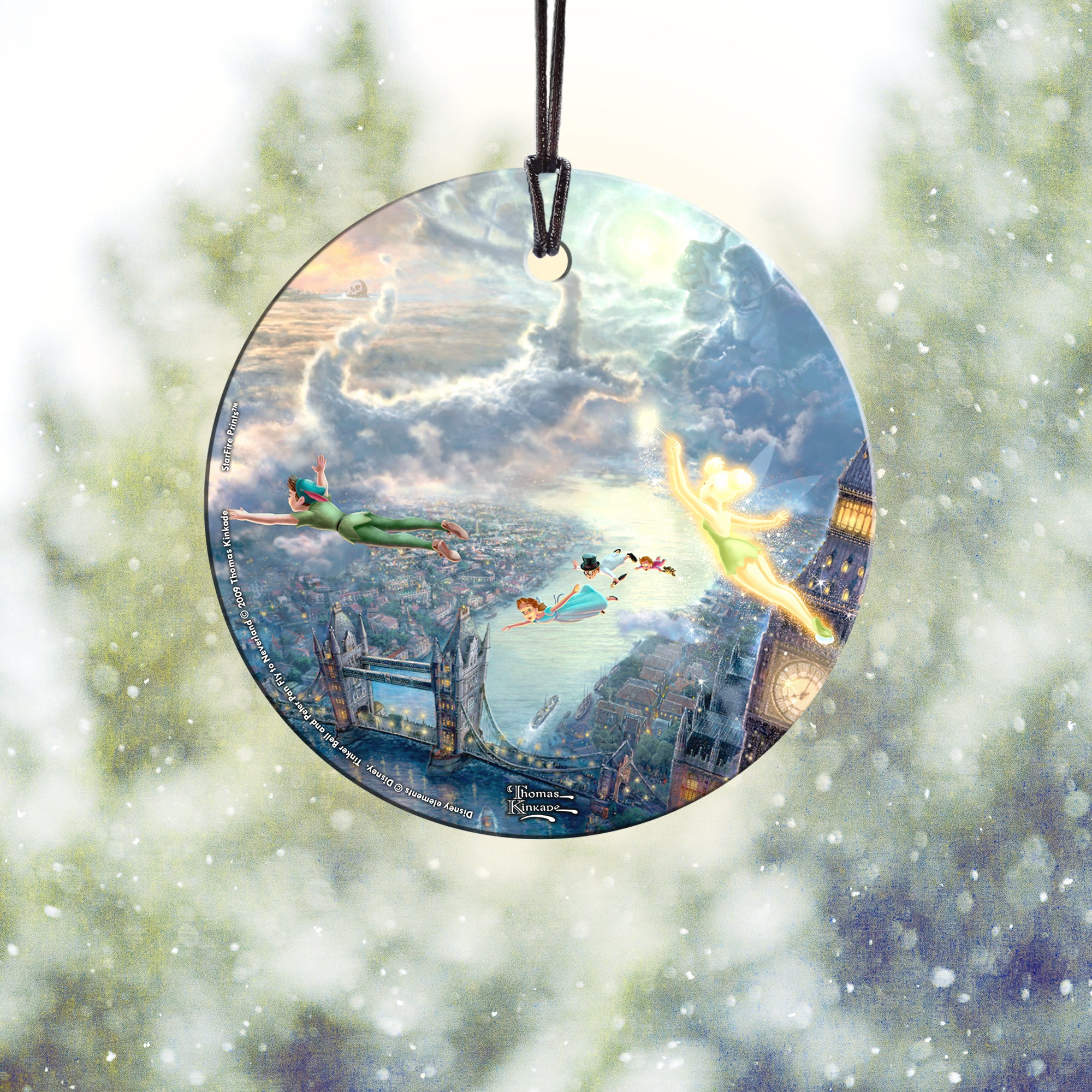 Disney (Tinker Bell and Peter Pan Fly to Neverland) StarFire Prints™ Hanging Glass Print SPCIR372