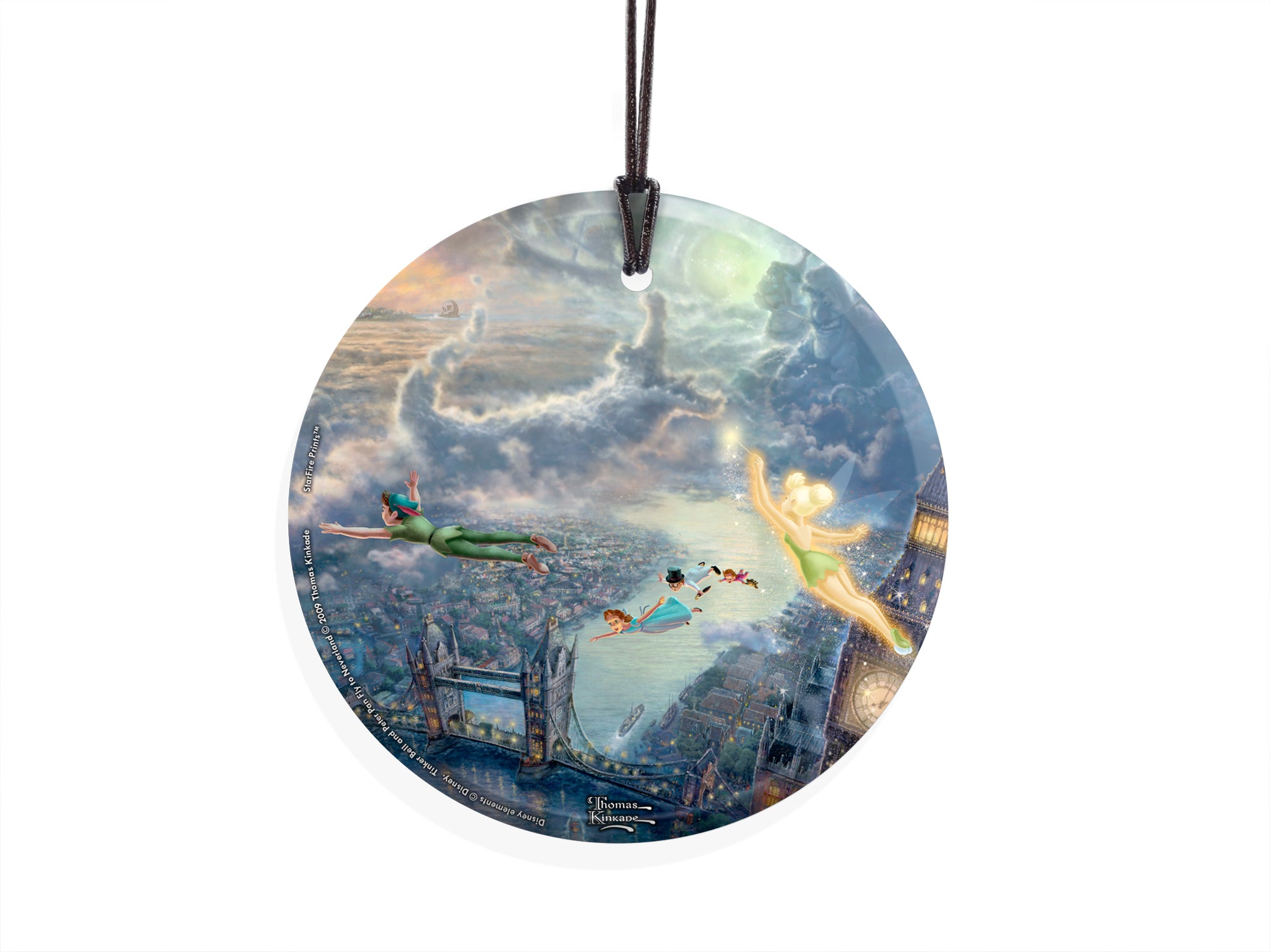 Disney (Tinker Bell and Peter Pan Fly to Neverland) StarFire Prints™ Hanging Glass Print SPCIR372