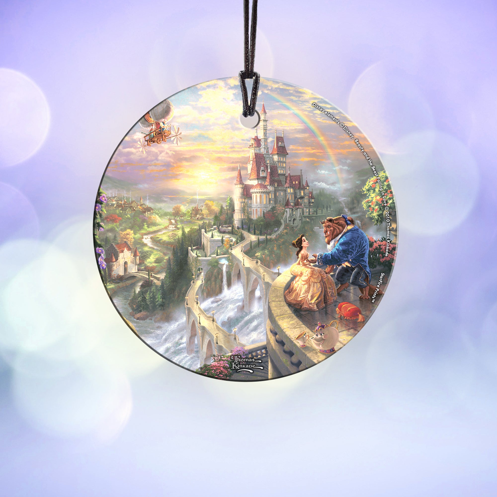 Disney (Beauty and the Beast Falling in Love) StarFire Prints™ Hanging Glass Print SPCIR376